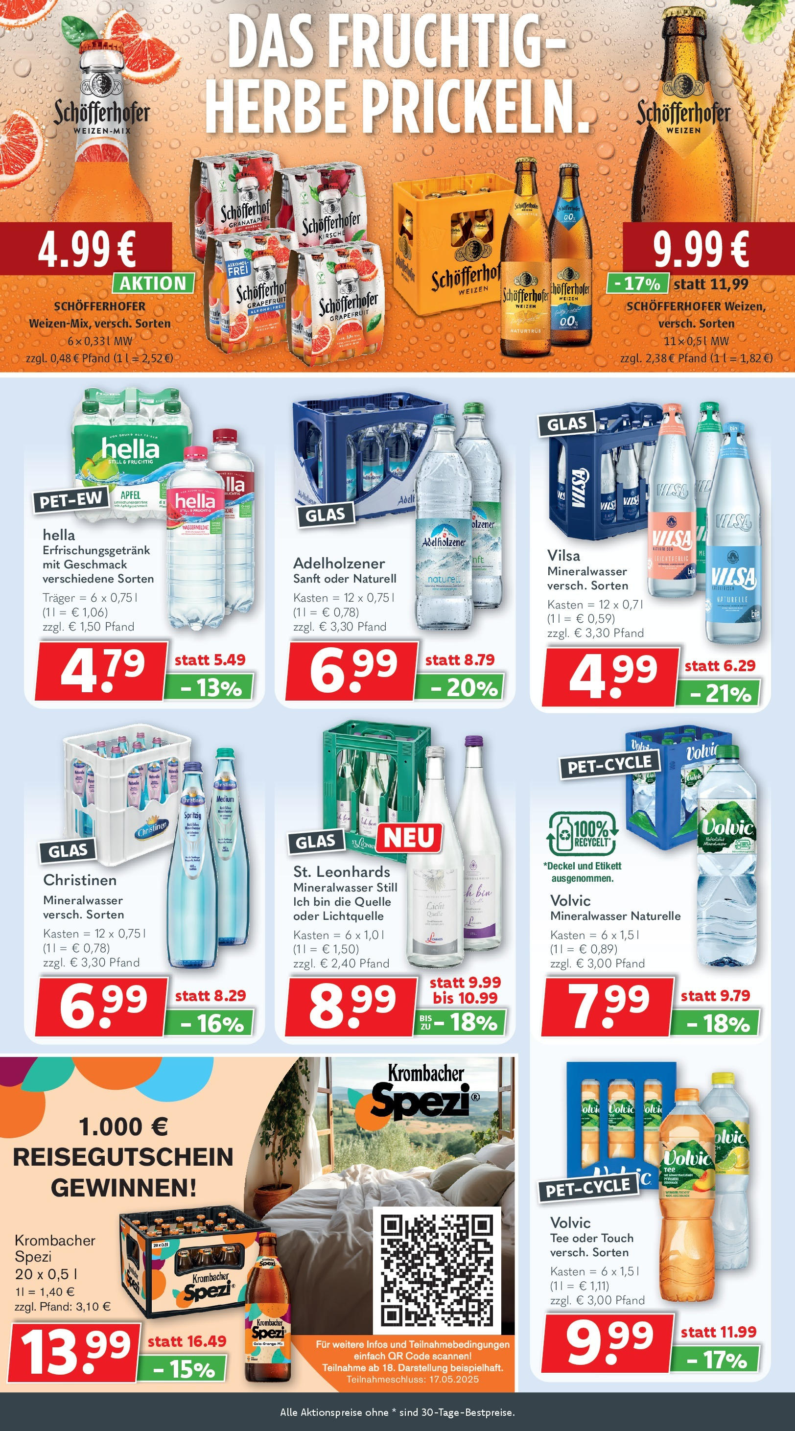 Getränkeland - Getränkeland: Getränkeangebote (ab 27.04.2025) zum Blättern | Seite: 4 | Produkte: Granatapfel, Volvic tee, Mineralwasser, Hella