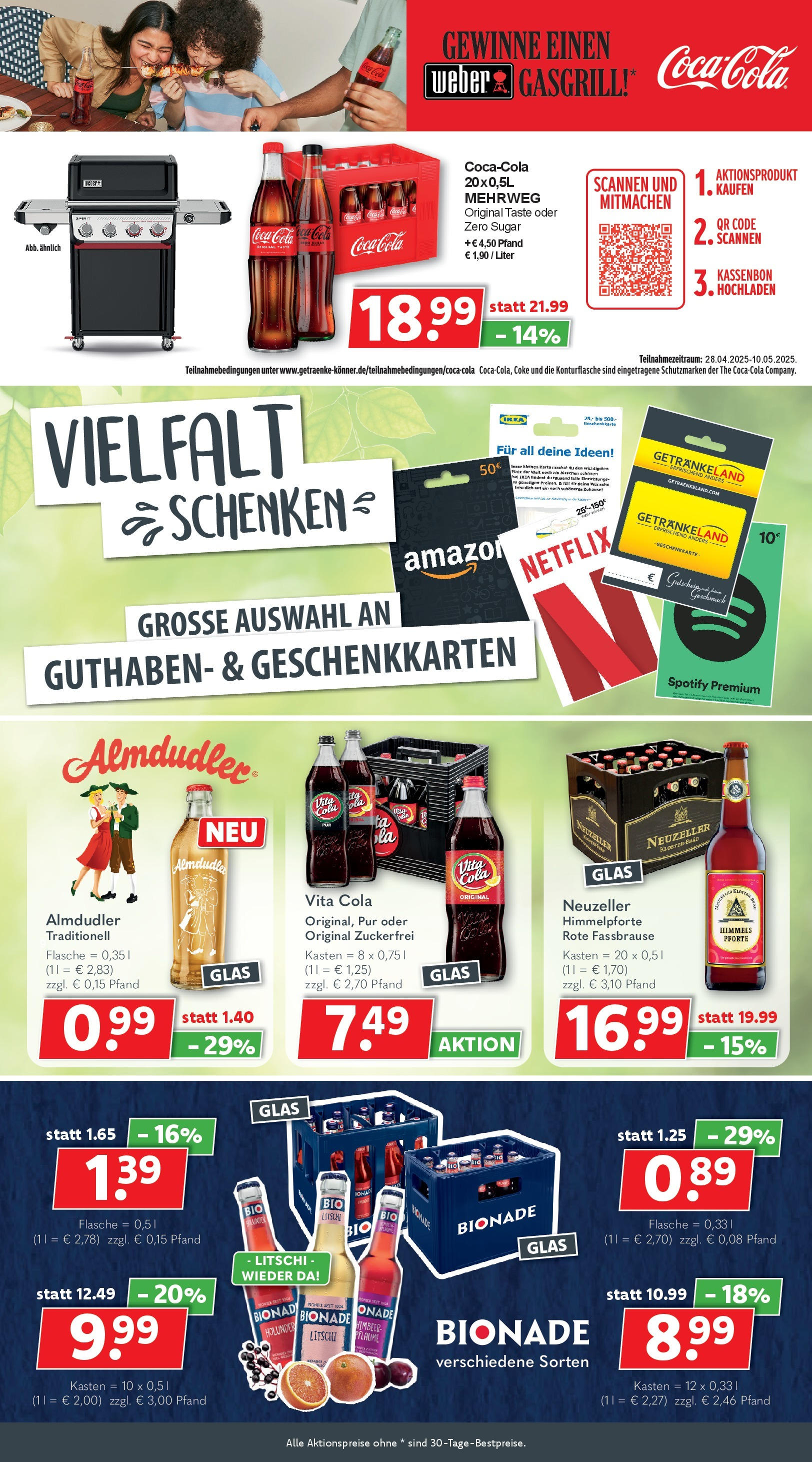 Getränkeland - Getränkeland: Getränkeangebote (ab 27.04.2025) zum Blättern | Seite: 5 | Produkte: Coca cola, Cola, Bionade, Vita cola