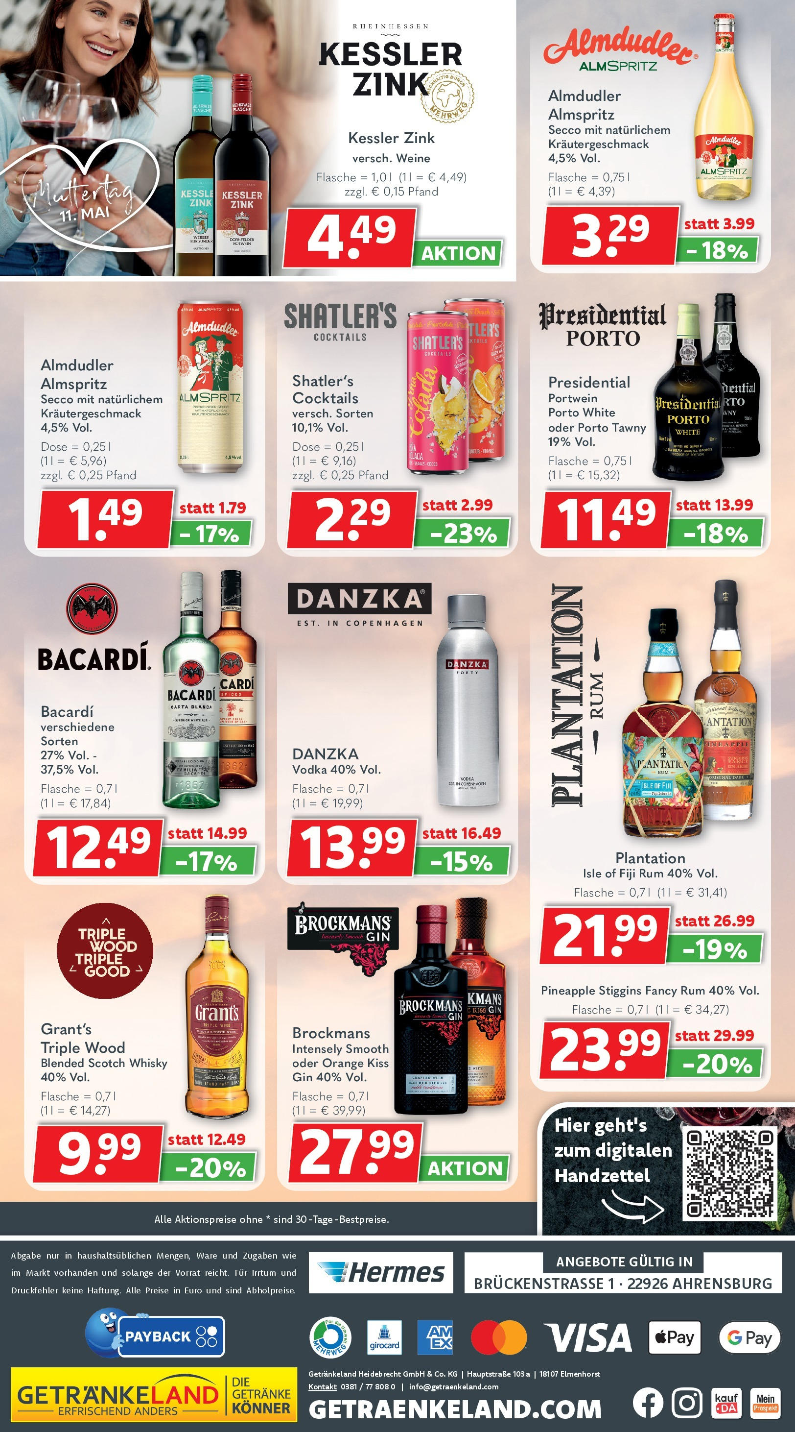 Getränkeland - Getränkeland: Getränkeangebote (ab 27.04.2025) zum Blättern | Seite: 6 | Produkte: Bacardi, Whisky, Rum, Gin