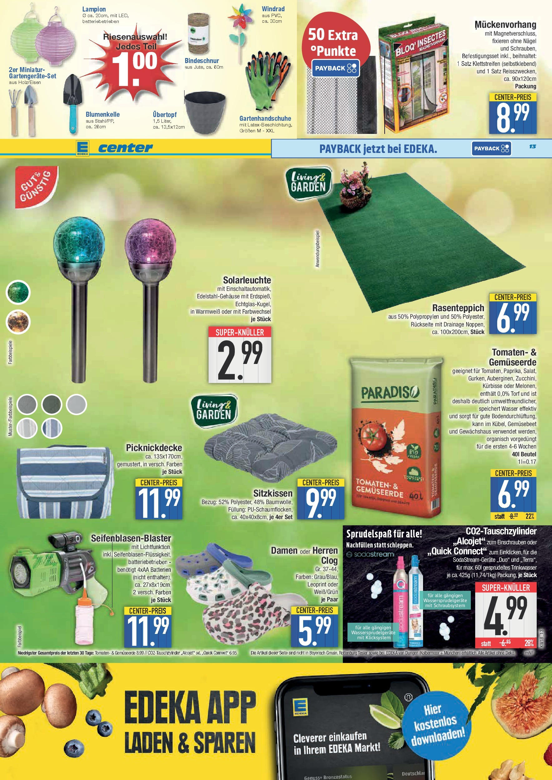 Edeka - E center: Wochenangebote (ab 27.04.2025) » Angebote Online | Seite: 13 | Produkte: Batterien, Wasser, Solarleuchte, Sodastream Edeka - E center: Wochenangebote (ab 27.04.2025) » Angebote Online | Seite: 13 | Produkte: Batterien, Wasser, Solarleuchte, Sodastream