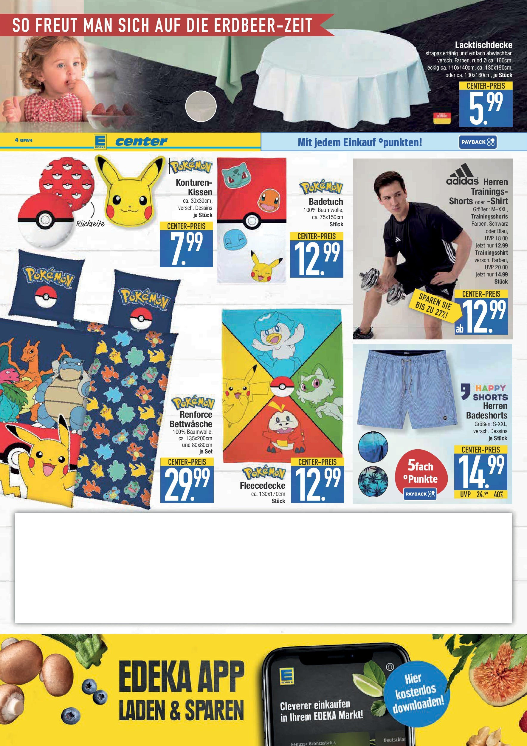 Edeka - E center: Wochenangebote (ab 27.04.2025) » Angebote Online | Seite: 17 | Produkte: Shirt, Badeshorts, Kissen, Bettwäsche Edeka - E center: Wochenangebote (ab 27.04.2025) » Angebote Online | Seite: 17 | Produkte: Shirt, Badeshorts, Kissen, Bettwäsche