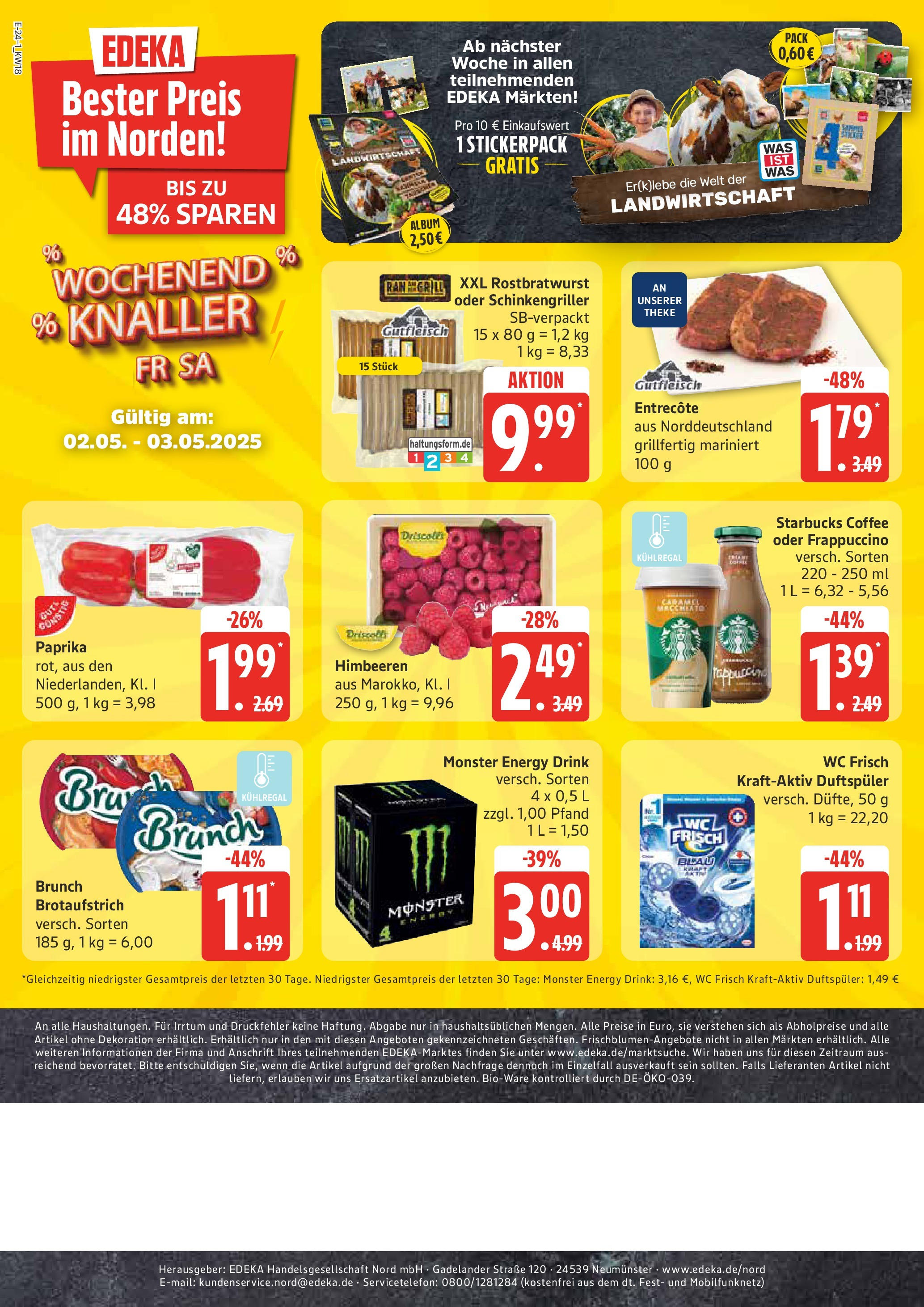 Edeka - EDEKA: Wochenangebote (ab 27.04.2025) » Angebote Online | Seite: 24 | Produkte: Grill, Theke, Entrecote, Monster Edeka - EDEKA: Wochenangebote (ab 27.04.2025) » Angebote Online | Seite: 24 | Produkte: Grill, Theke, Entrecote, Monster