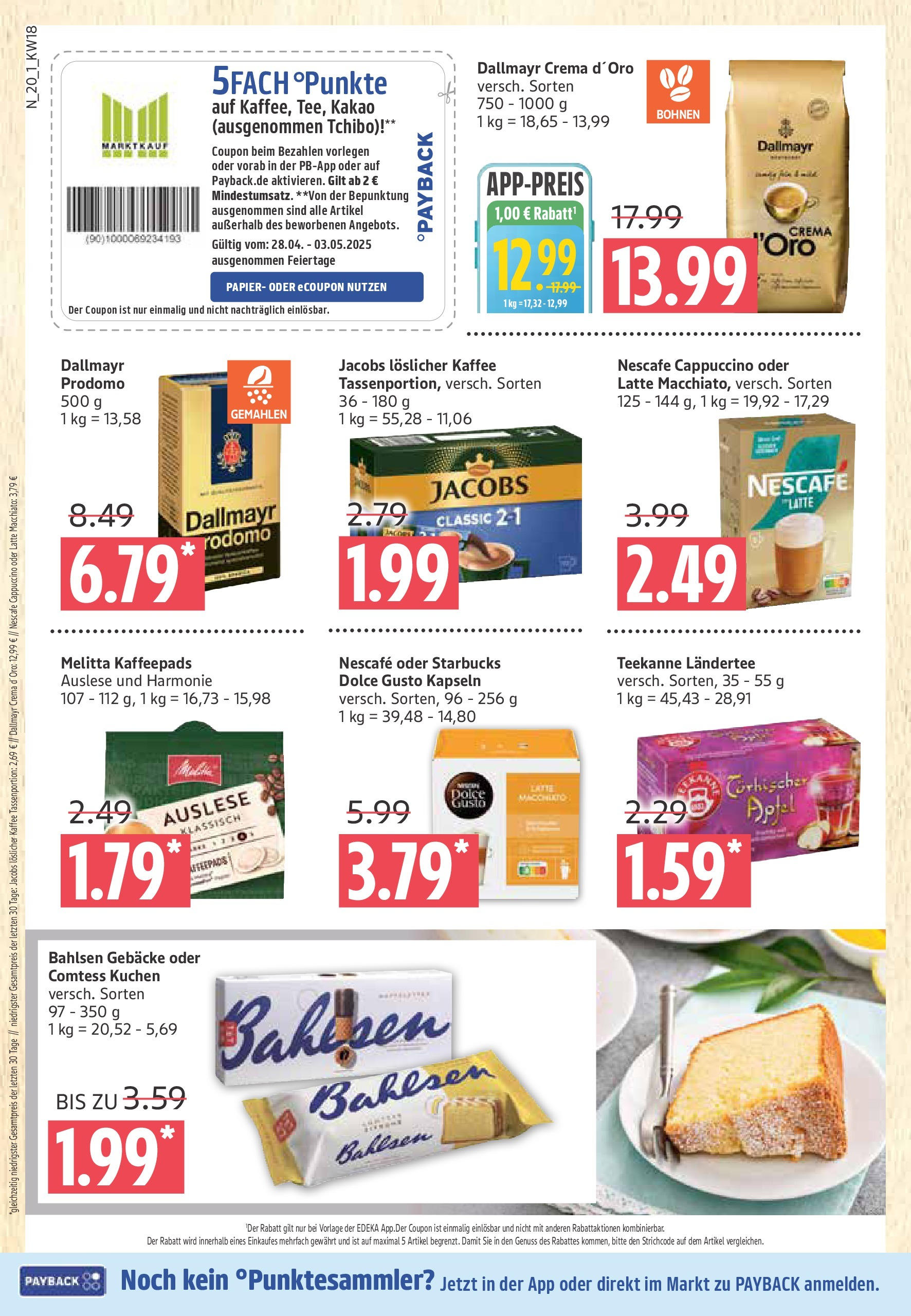 Marktkauf - Marktkauf: Wochenangebote (ab 27.04.2025) » Angebote ab Montag | Seite: 20 | Produkte: Kaffee, Starbucks, Dallmayr, Teekanne Marktkauf - Marktkauf: Wochenangebote (ab 27.04.2025) » Angebote online | Seite: 20 | Produkte: Kaffee, Starbucks, Dallmayr, Teekanne