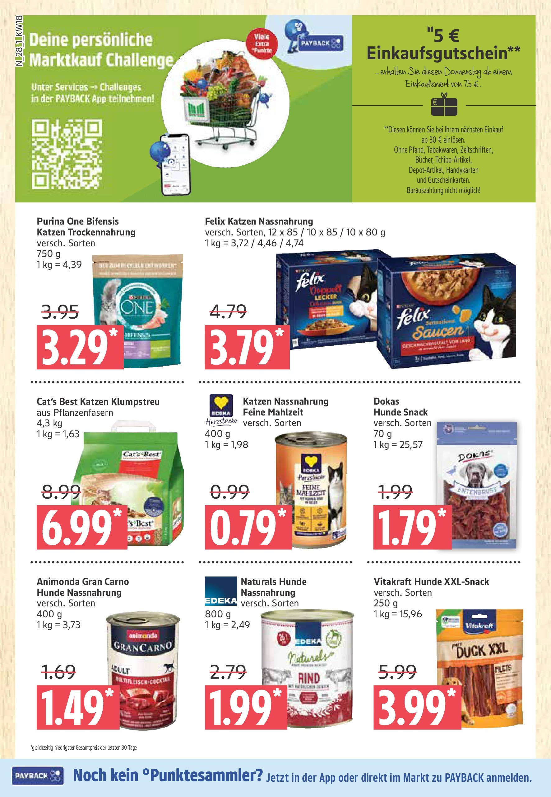 Marktkauf - Marktkauf: Wochenangebote (ab 27.04.2025) » Angebote ab Montag | Seite: 28 | Produkte: Purina one Marktkauf - Marktkauf: Wochenangebote (ab 27.04.2025) » Angebote online | Seite: 28 | Produkte: Purina one