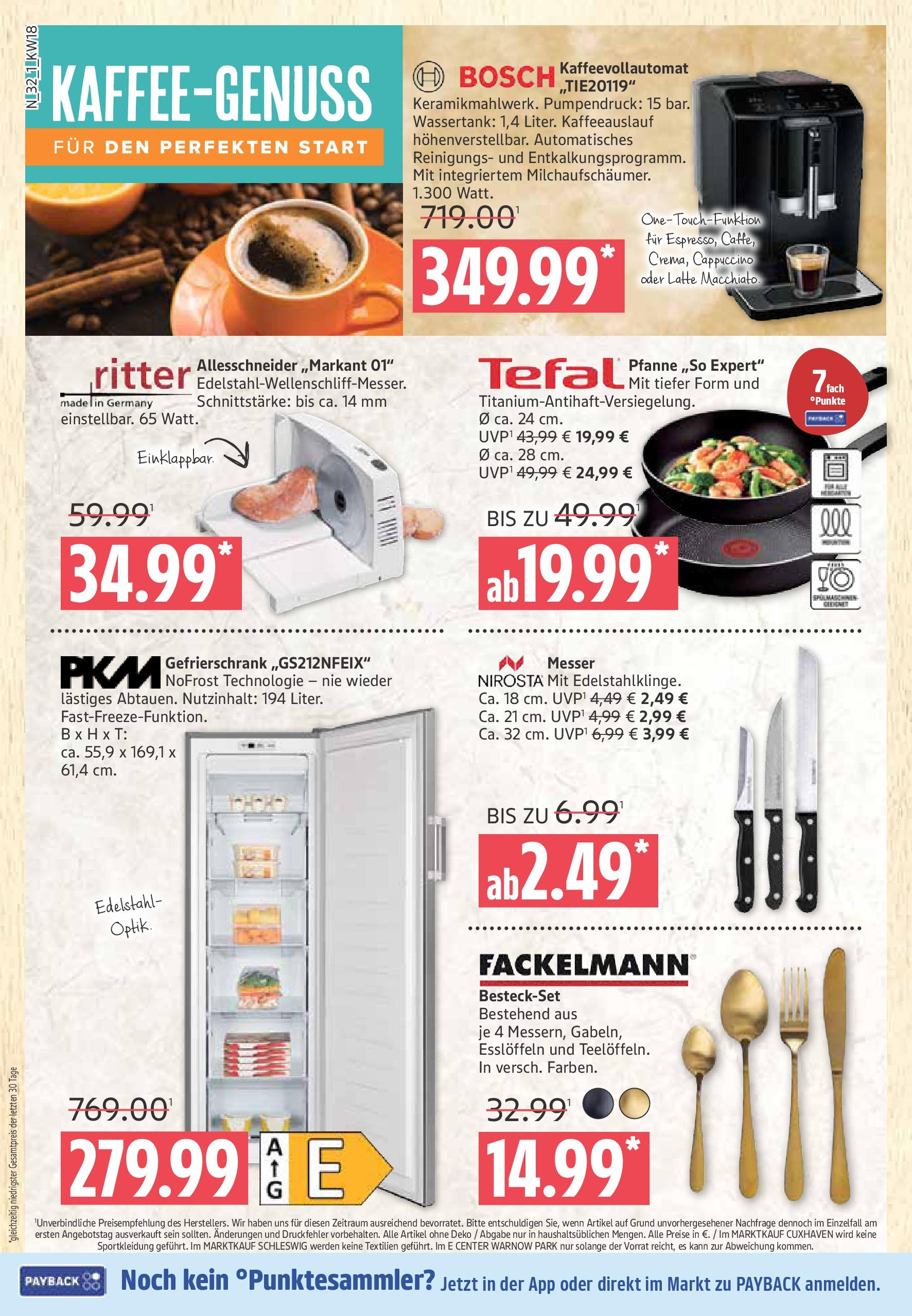 Marktkauf - Marktkauf: Wochenangebote (ab 27.04.2025) » Angebote ab Montag | Seite: 32 | Produkte: Bosch, Gefrierschrank, Kaffeevollautomat Marktkauf - Marktkauf: Wochenangebote (ab 27.04.2025) » Angebote online | Seite: 32 | Produkte: Bosch, Gefrierschrank, Kaffeevollautomat