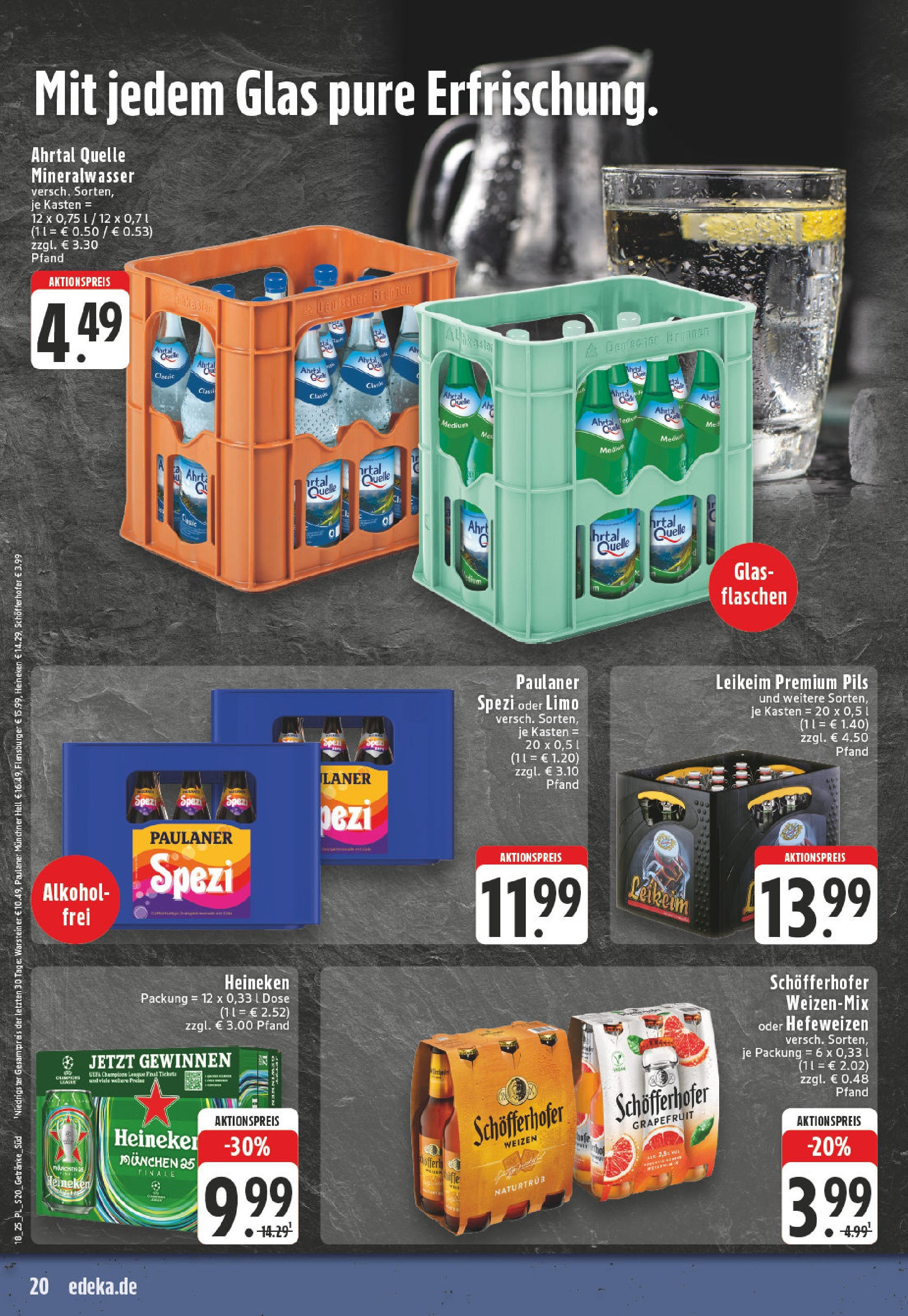 Edeka - EDEKA: Wochenangebote (ab 27.04.2025) » Angebote Online | Seite: 20 | Produkte: Pils, Mineralwasser, Flensburger, Grapefruit Edeka - EDEKA: Wochenangebote (ab 27.04.2025) » Angebote Online | Seite: 20 | Produkte: Pils, Mineralwasser, Flensburger, Grapefruit
