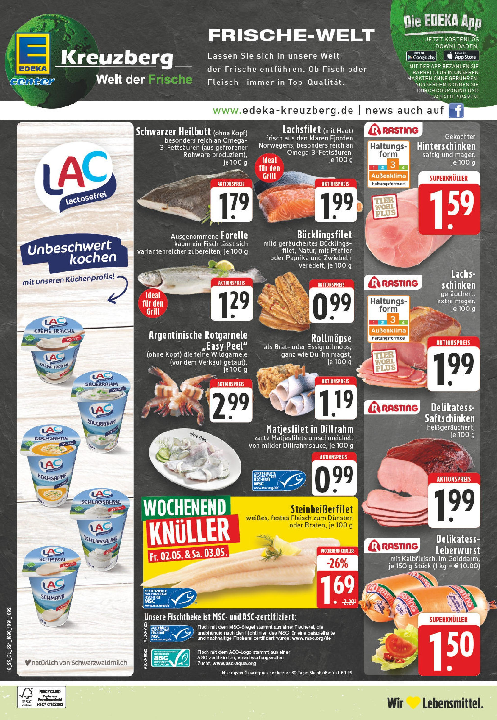 Edeka - EDEKA: Wochenangebote (ab 27.04.2025) » Angebote Online | Seite: 24 | Produkte: Creme, Paprika, Schinken, Sauerrahm Edeka - EDEKA: Wochenangebote (ab 27.04.2025) » Angebote Online | Seite: 24 | Produkte: Creme, Paprika, Schinken, Sauerrahm