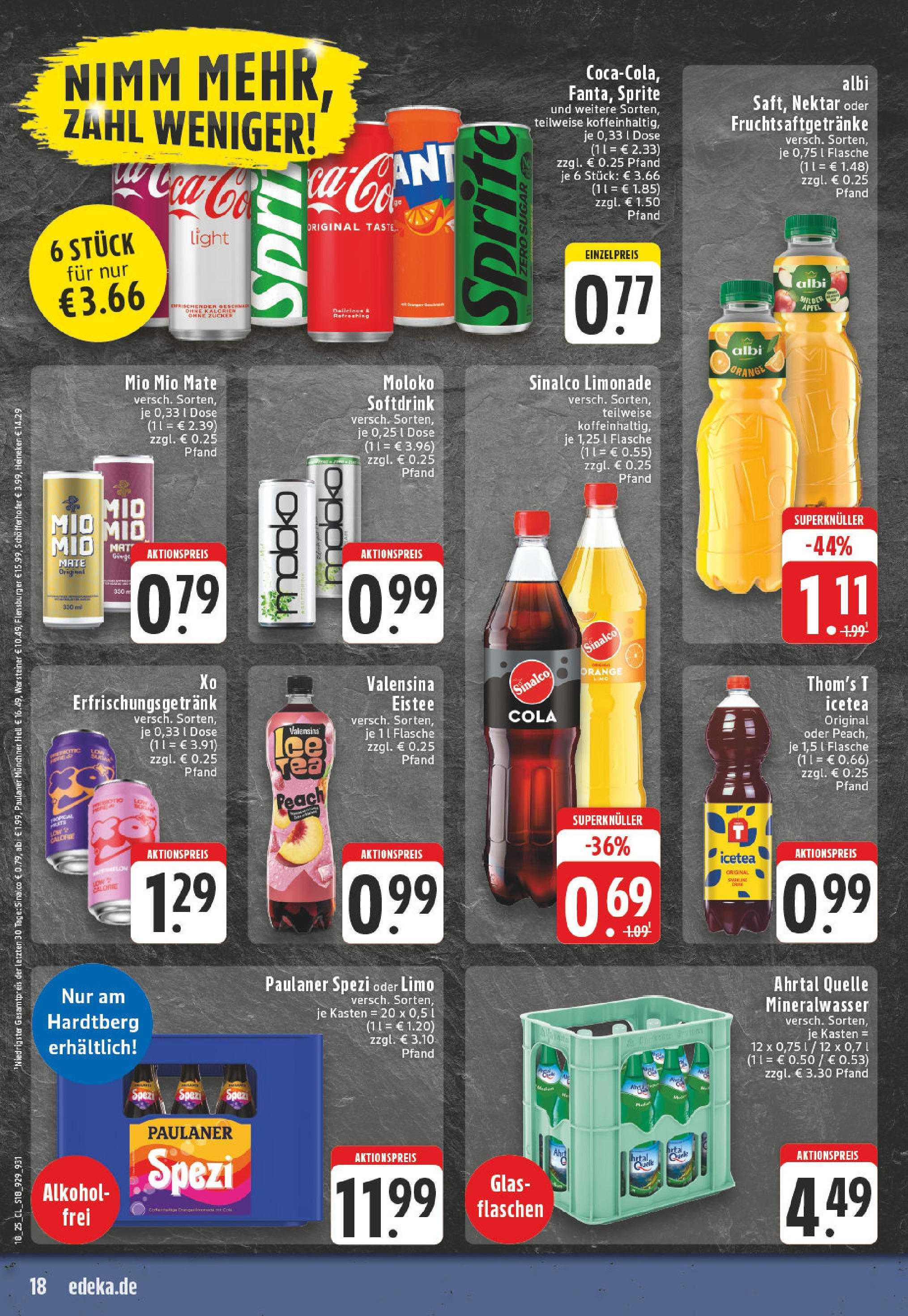 Edeka - EDEKA: Wochenangebote (ab 27.04.2025) » Angebote Online | Seite: 18 | Produkte: Paulaner spezi, Limonade, Valensina, Paulaner Edeka - EDEKA: Wochenangebote (ab 27.04.2025) » Angebote Online | Seite: 18 | Produkte: Paulaner spezi, Limonade, Valensina, Paulaner