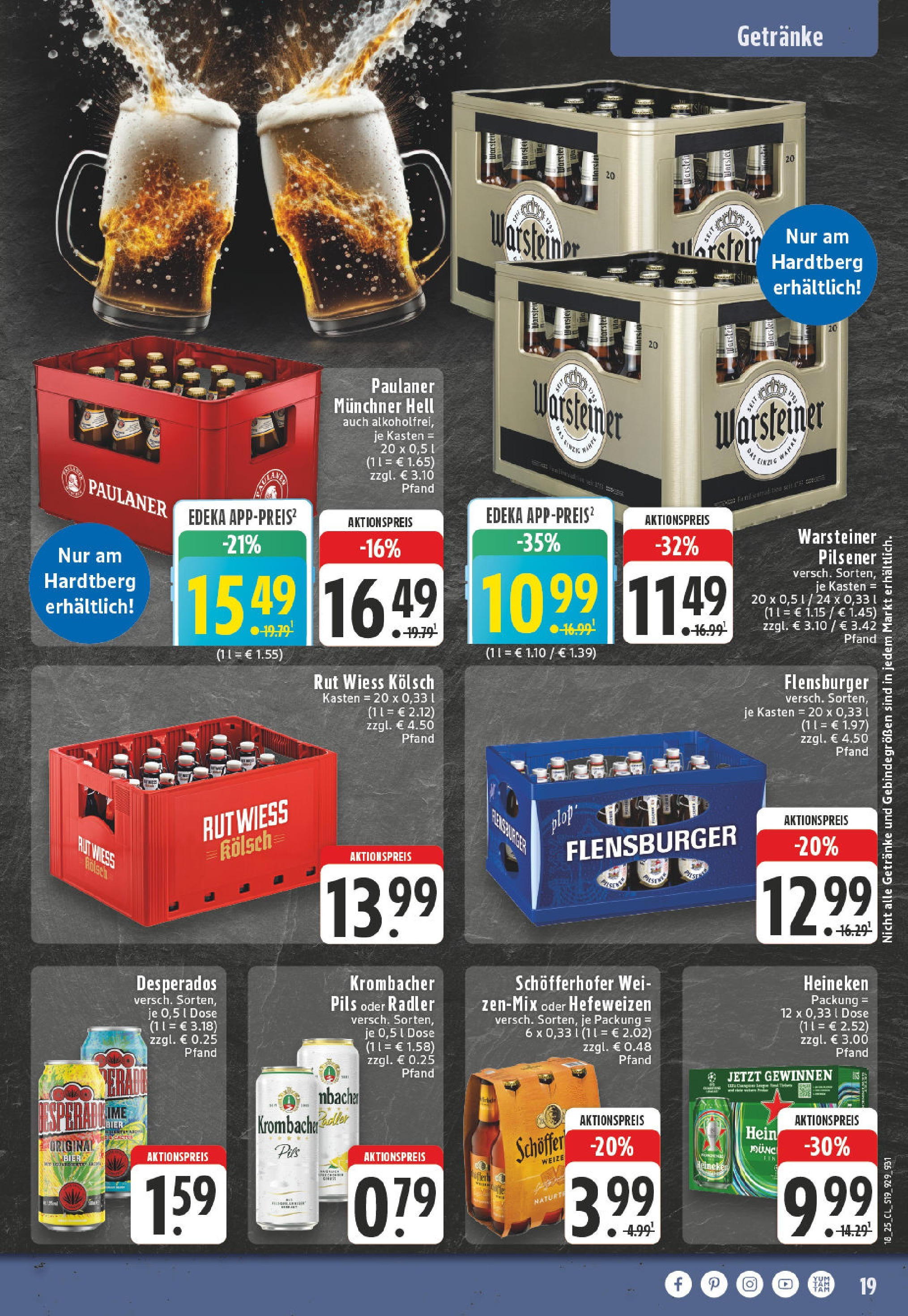 Edeka - EDEKA: Wochenangebote (ab 27.04.2025) » Angebote Online | Seite: 19 | Produkte: Pils, Radler, Desperados, Paulaner Edeka - EDEKA: Wochenangebote (ab 27.04.2025) » Angebote Online | Seite: 19 | Produkte: Pils, Radler, Desperados, Paulaner
