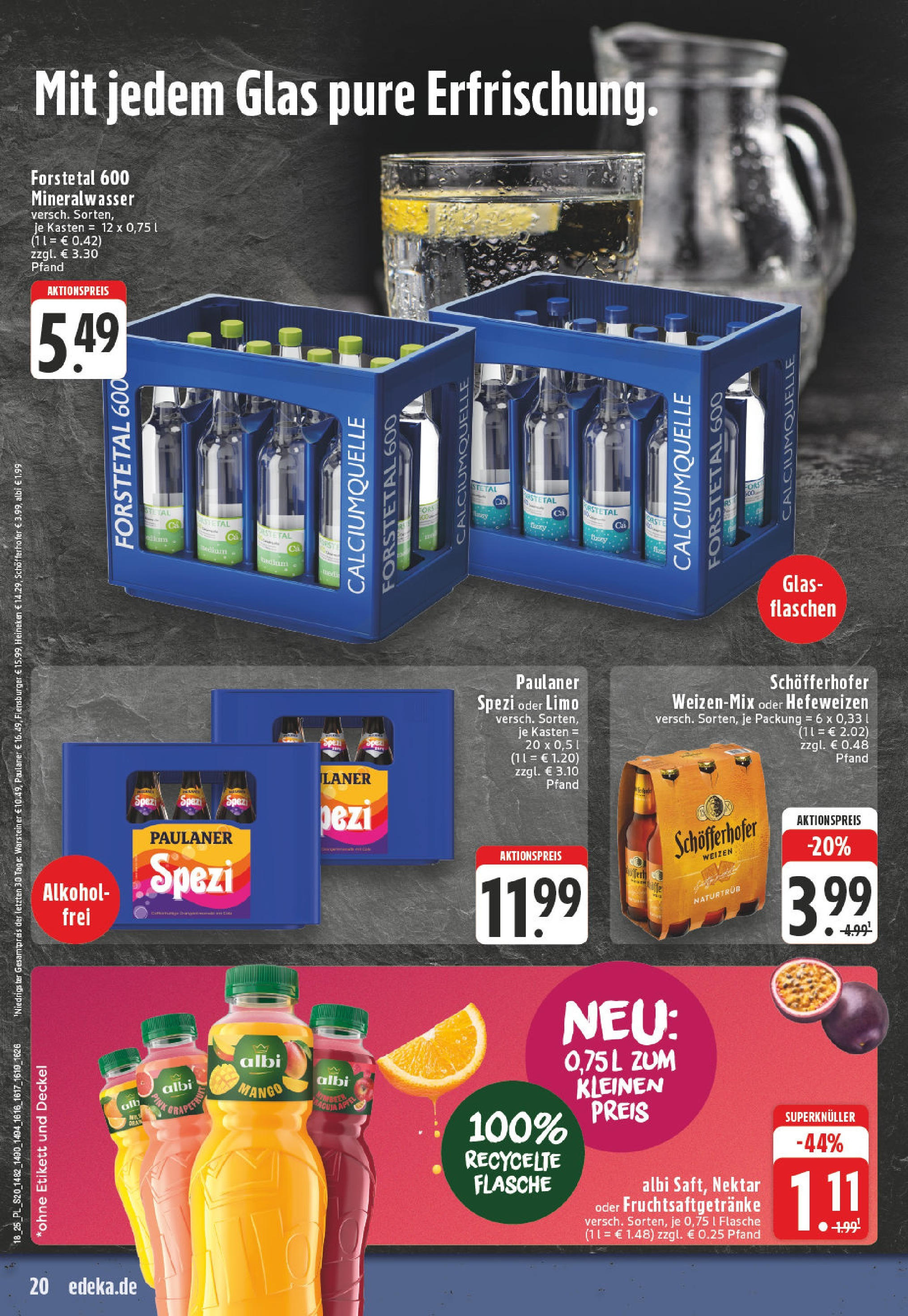 Edeka - EDEKA: Wochenangebote (ab 27.04.2025) » Angebote Online | Seite: 22 | Produkte: Paulaner spezi, Mineralwasser, Flensburger, Heineken Edeka - EDEKA: Wochenangebote (ab 27.04.2025) » Angebote Online | Seite: 22 | Produkte: Paulaner spezi, Mineralwasser, Flensburger, Heineken