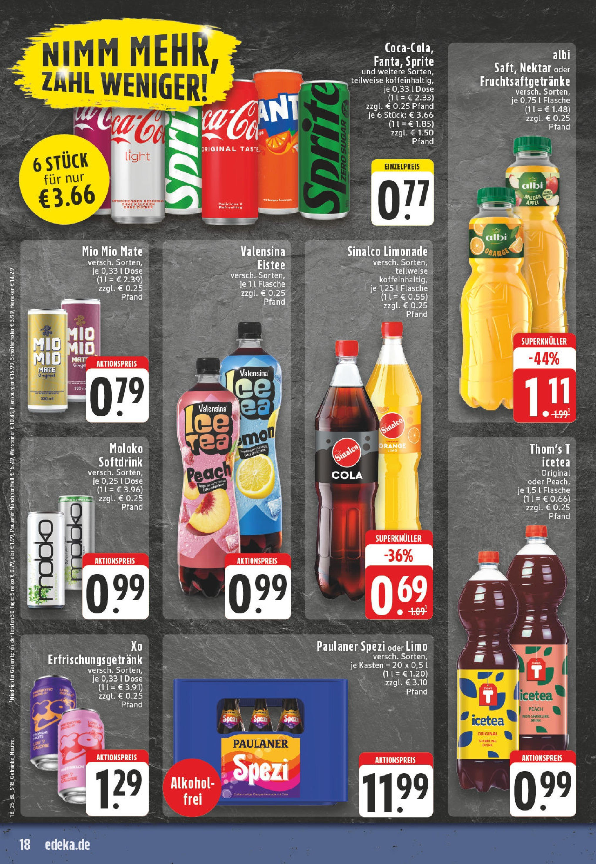 Edeka - EDEKA: Wochenangebote (ab 27.04.2025) » Angebote Online | Seite: 18 | Produkte: Sprite, Paulaner spezi, Äpfel, Heineken Edeka - EDEKA: Wochenangebote (ab 27.04.2025) » Angebote Online | Seite: 18 | Produkte: Sprite, Paulaner spezi, Äpfel, Heineken