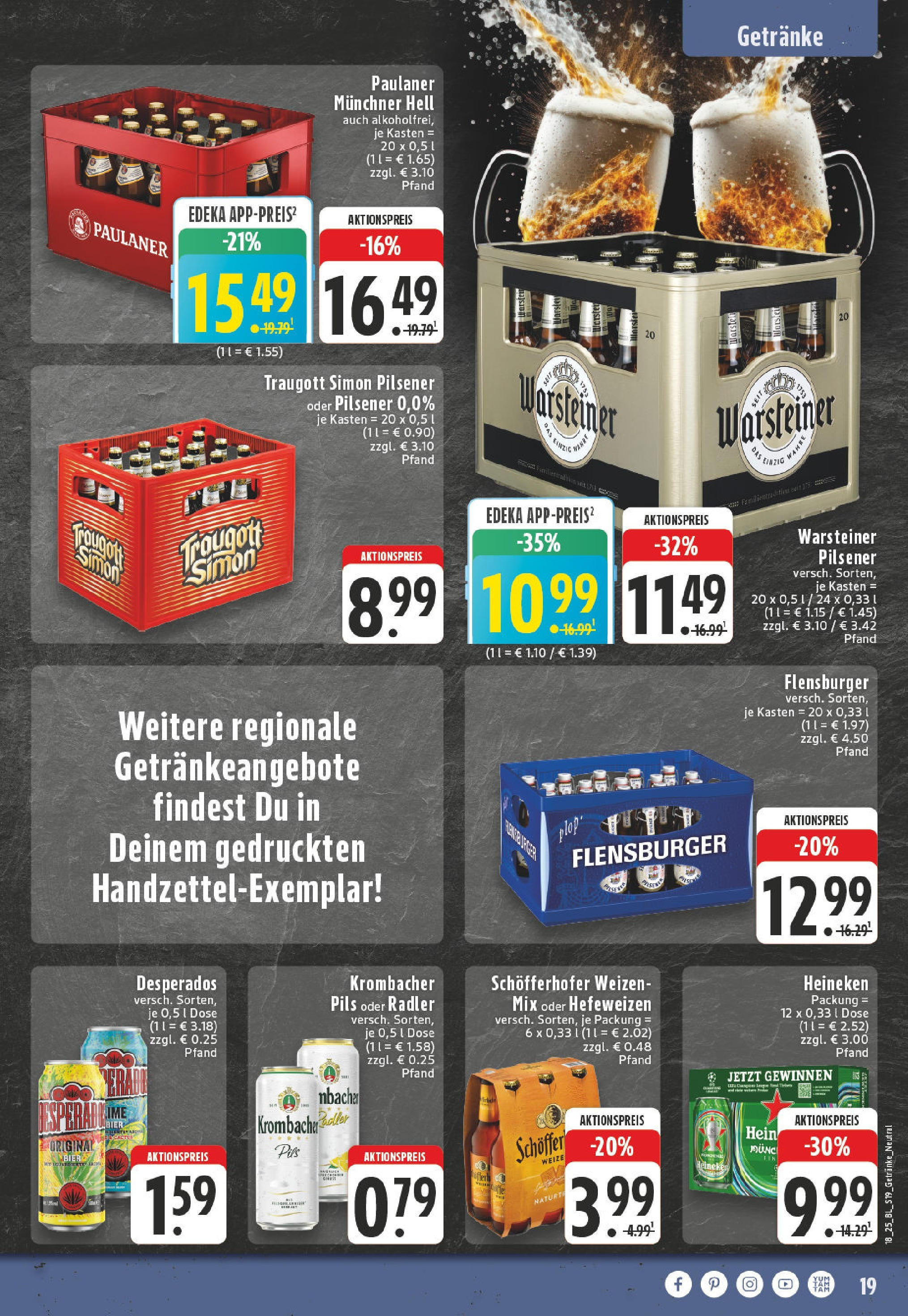 Edeka - EDEKA: Wochenangebote (ab 27.04.2025) » Angebote Online | Seite: 19 | Produkte: Radler, Desperados, Krombacher, Paulaner Edeka - EDEKA: Wochenangebote (ab 27.04.2025) » Angebote Online | Seite: 19 | Produkte: Radler, Desperados, Krombacher, Paulaner