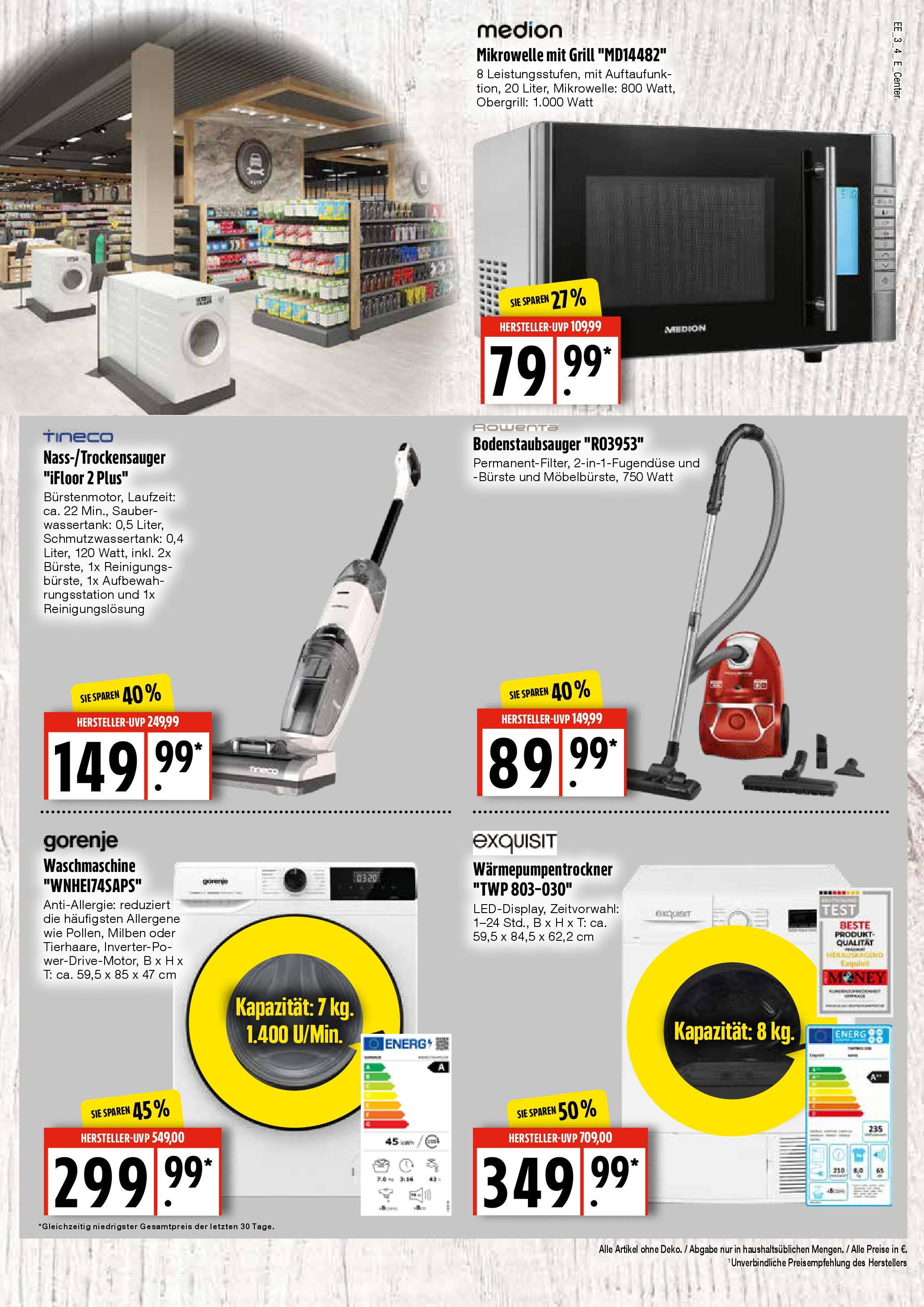 Edeka - EDEKA: Wochenangebote (ab 27.04.2025) » Angebote Online | Seite: 3 | Produkte: Mikrowelle, Grill, Waschmaschine, Bürste