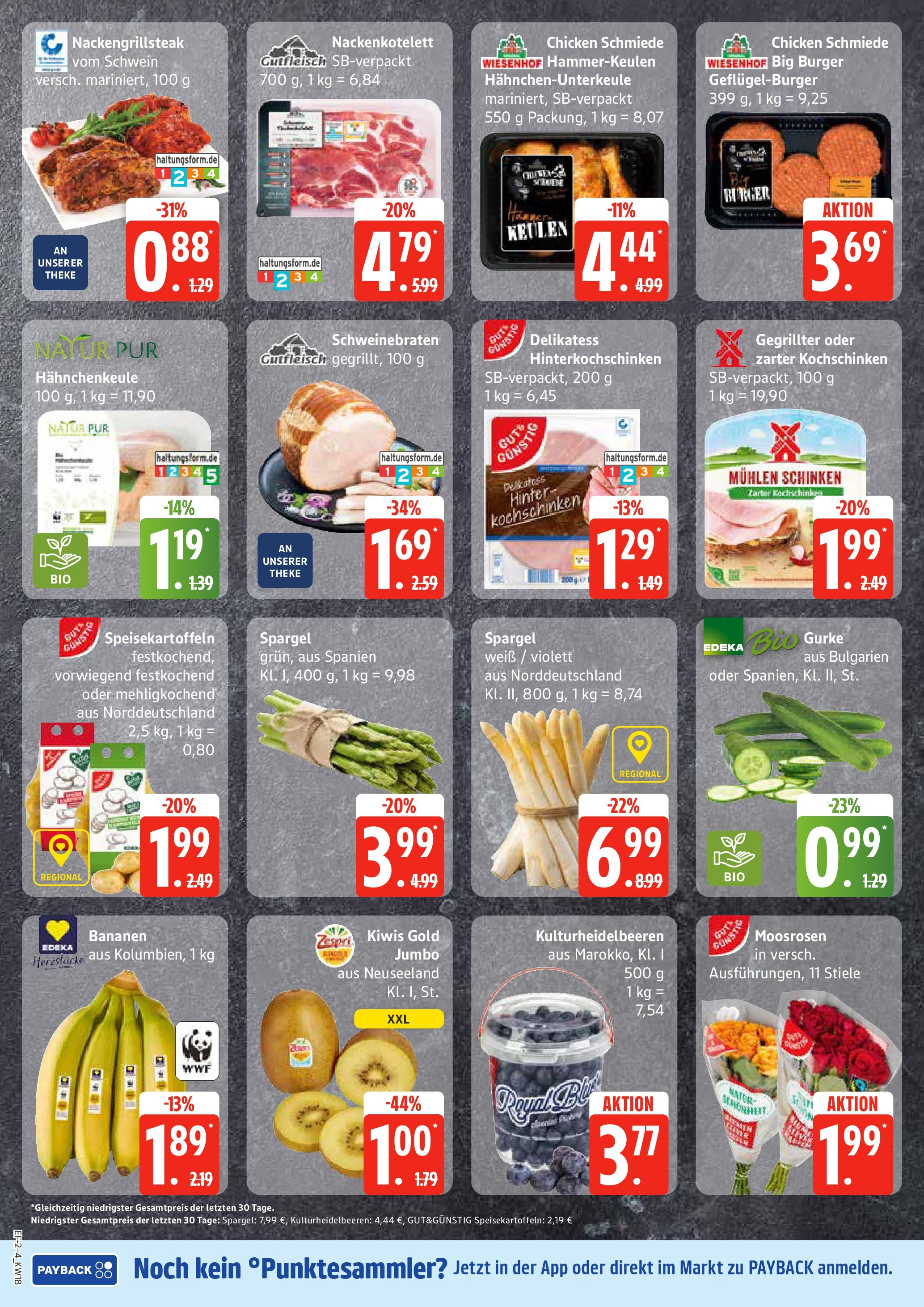 Edeka - EDEKA: Wochenangebote (ab 27.04.2025) » Angebote Online | Seite: 2 | Produkte: Theke, Bananen, Spargel, Schinken