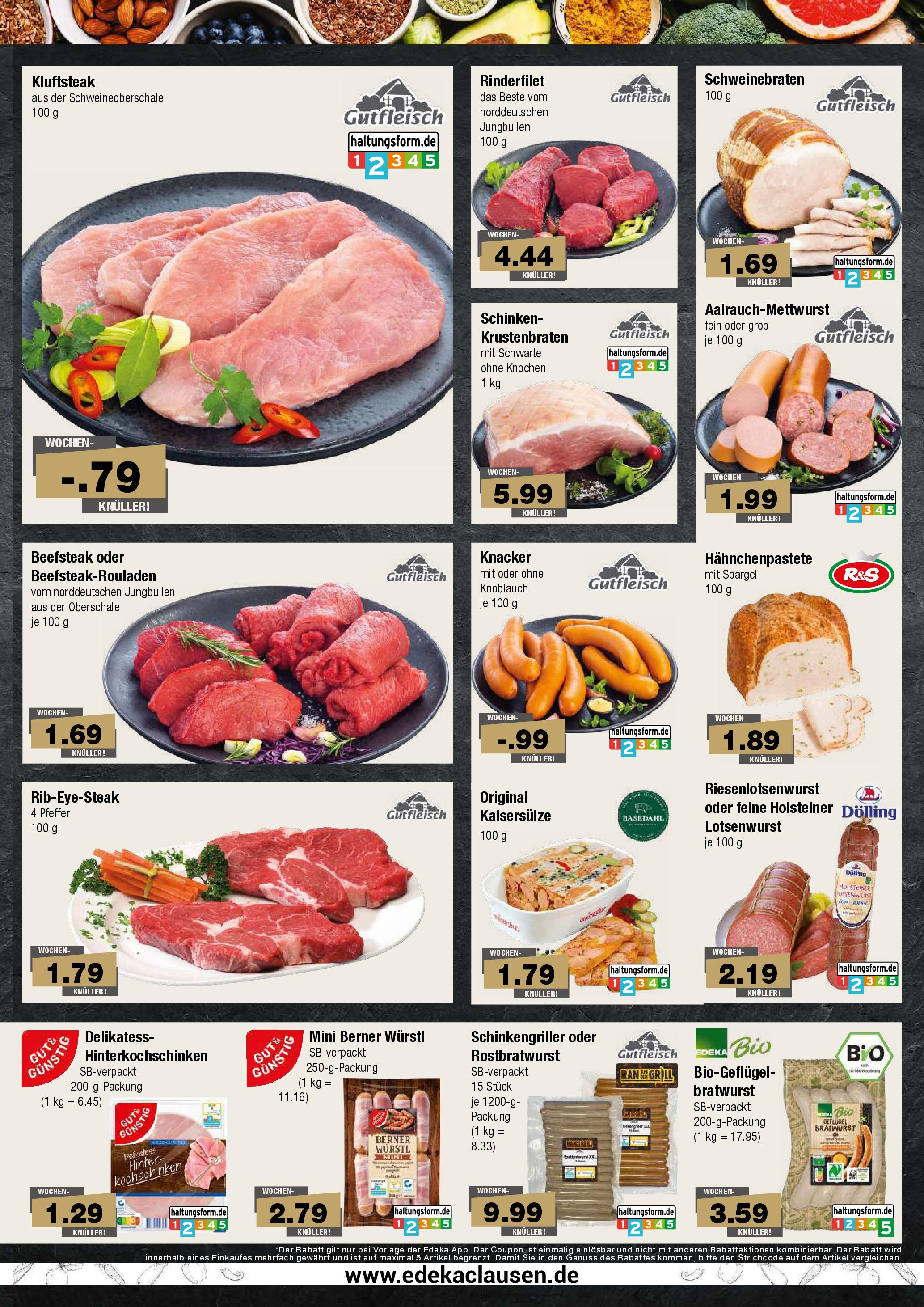 Edeka - EDEKA: Wochenangebote (ab 27.04.2025) » Angebote Online | Seite: 3 | Produkte: Rinderfilet, Würstl, Krustenbraten, Schinken