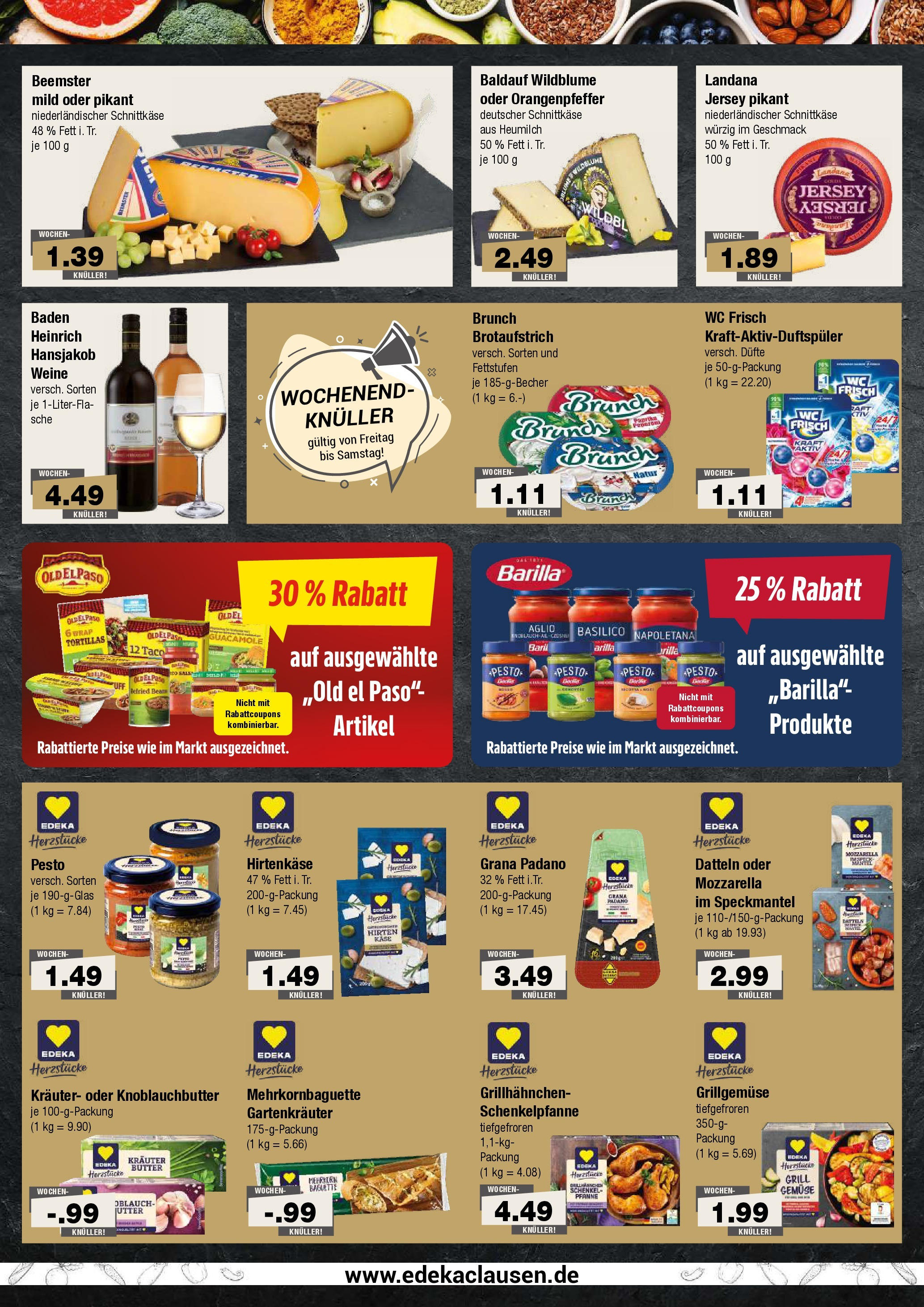 Edeka - EDEKA: Wochenangebote (ab 27.04.2025) » Angebote Online | Seite: 4 | Produkte: Käse, Gemüse, Wc frisch, Pasta