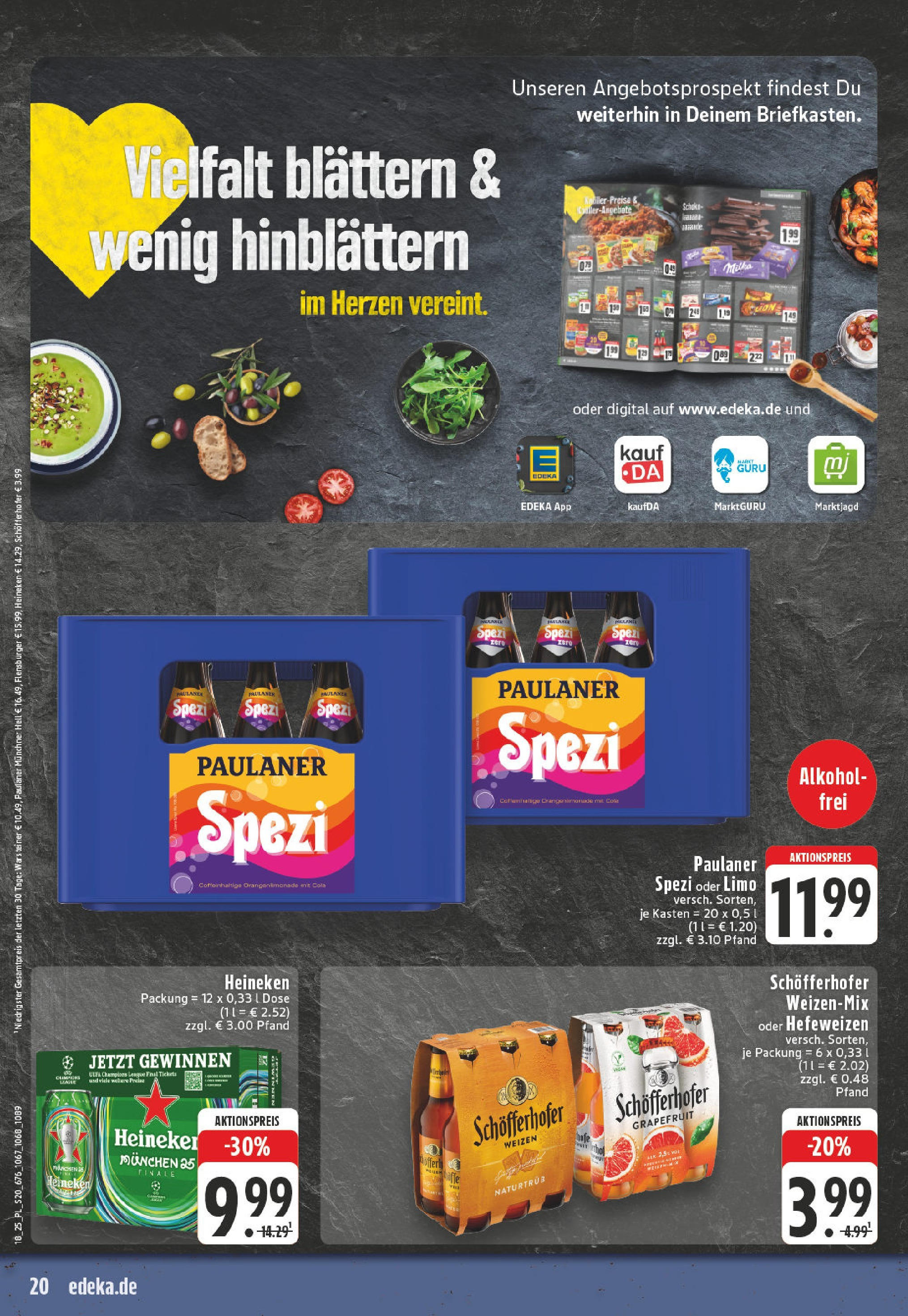 Edeka - EDEKA: Wochenangebote (ab 27.04.2025) » Angebote Online | Seite: 20 | Produkte: Heineken, Grapefruit, Warsteiner, Paulaner Edeka - EDEKA: Wochenangebote (ab 27.04.2025) » Angebote Online | Seite: 20 | Produkte: Heineken, Grapefruit, Warsteiner, Paulaner
