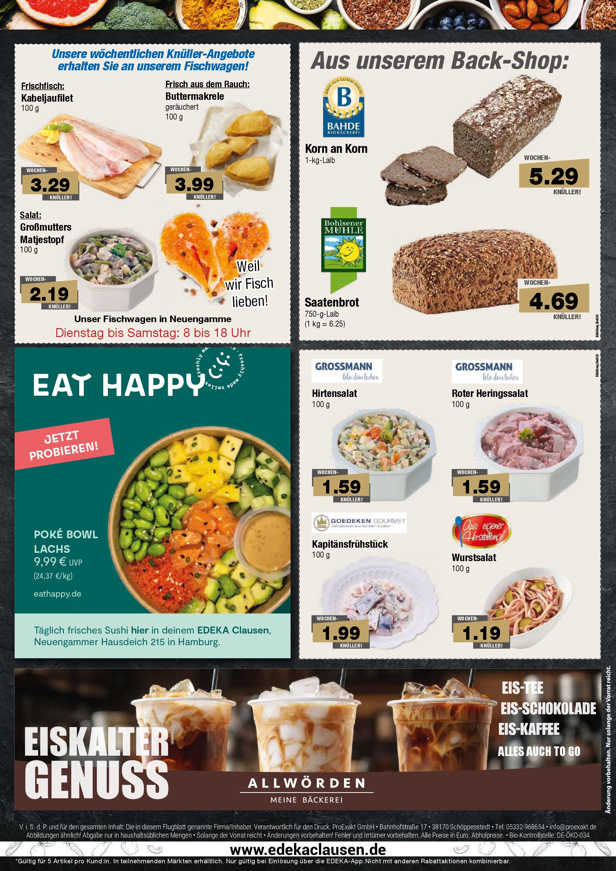 Edeka - EDEKA: Wochenangebote (ab 27.04.2025) » Angebote Online | Seite: 8 | Produkte: Bäckerei, Lachs, Salat, Uhr