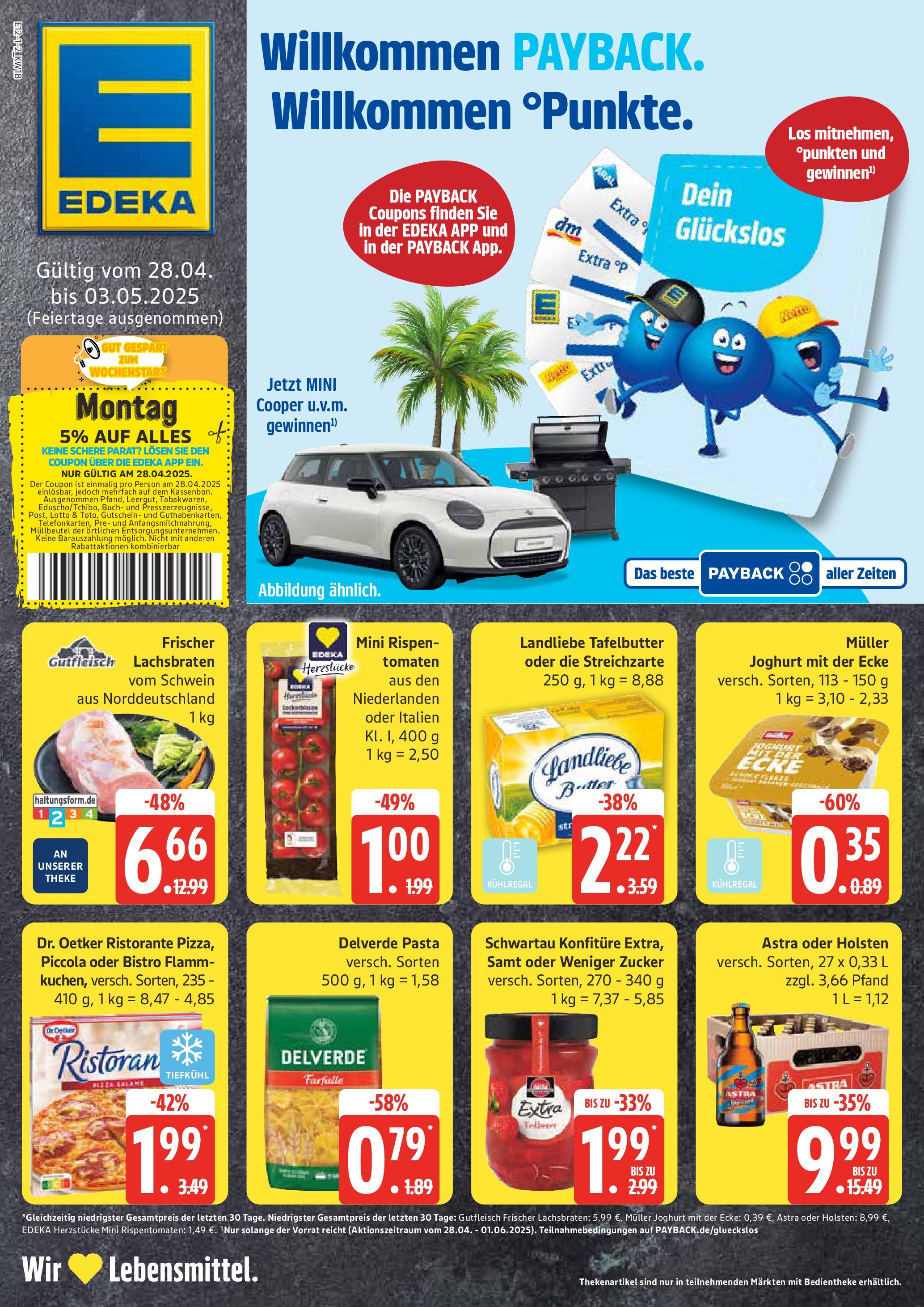 Edeka - EDEKA: Wochenangebote (ab 27.04.2025) » Angebote Online | Seite: 1 | Produkte: Butter, Theke, Astra, Tomaten