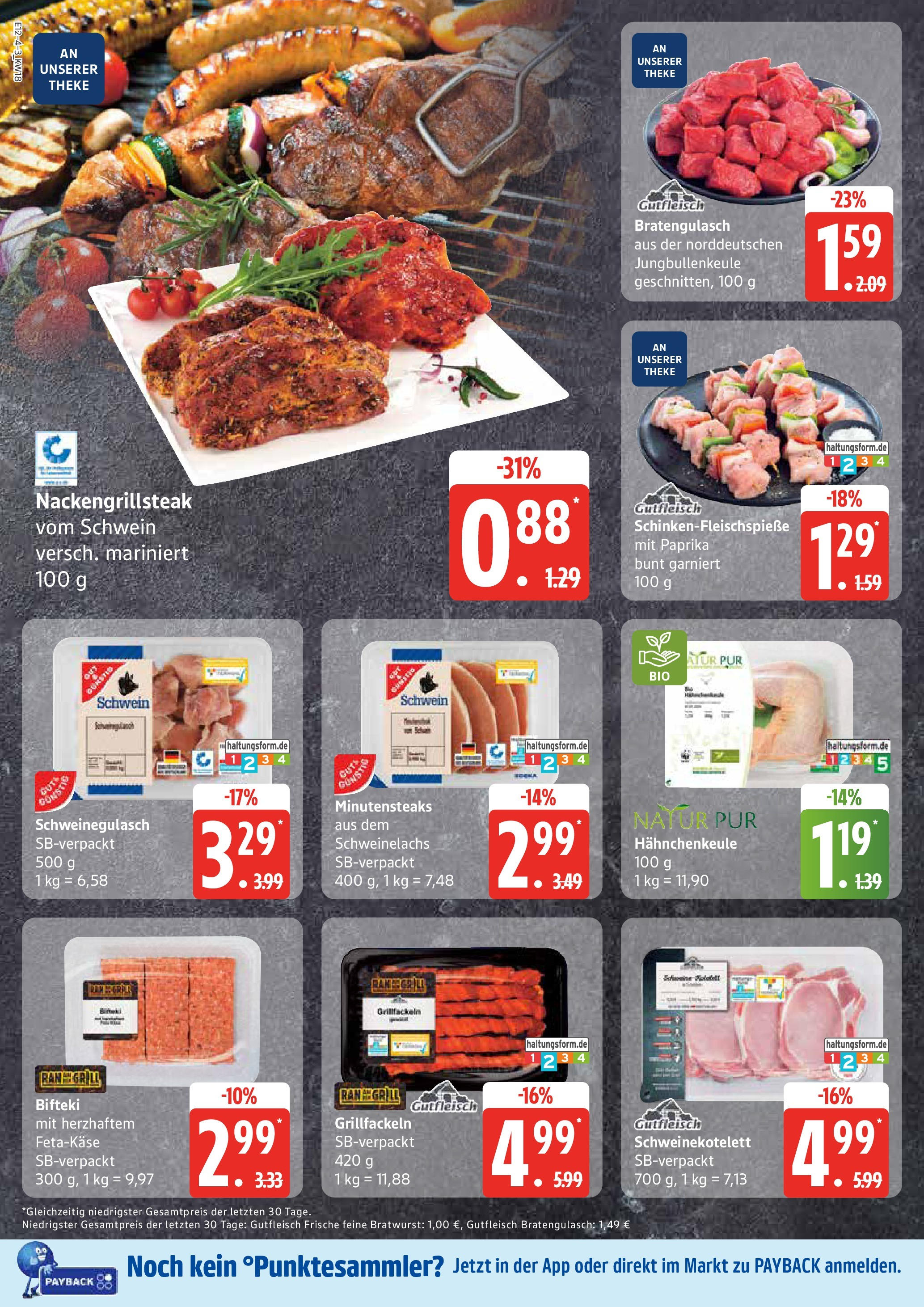 Edeka - EDEKA: Wochenangebote (ab 27.04.2025) » Angebote Online | Seite: 4 | Produkte: Schweinegulasch, Grill, Theke, Paprika