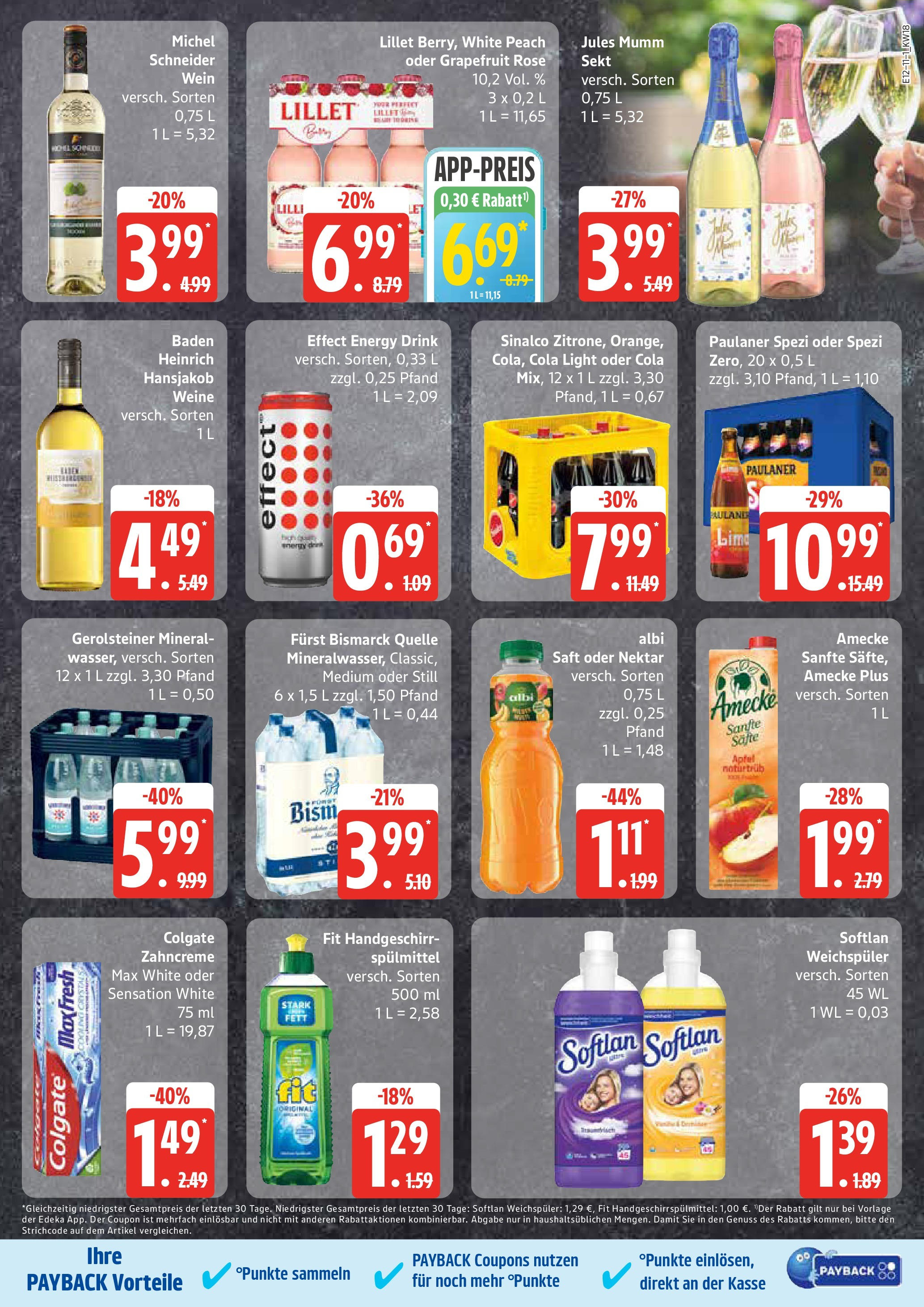 Edeka - EDEKA: Wochenangebote (ab 27.04.2025) » Angebote Online | Seite: 11 | Produkte: Äpfel, Grapefruit, Weichspüler, Saft