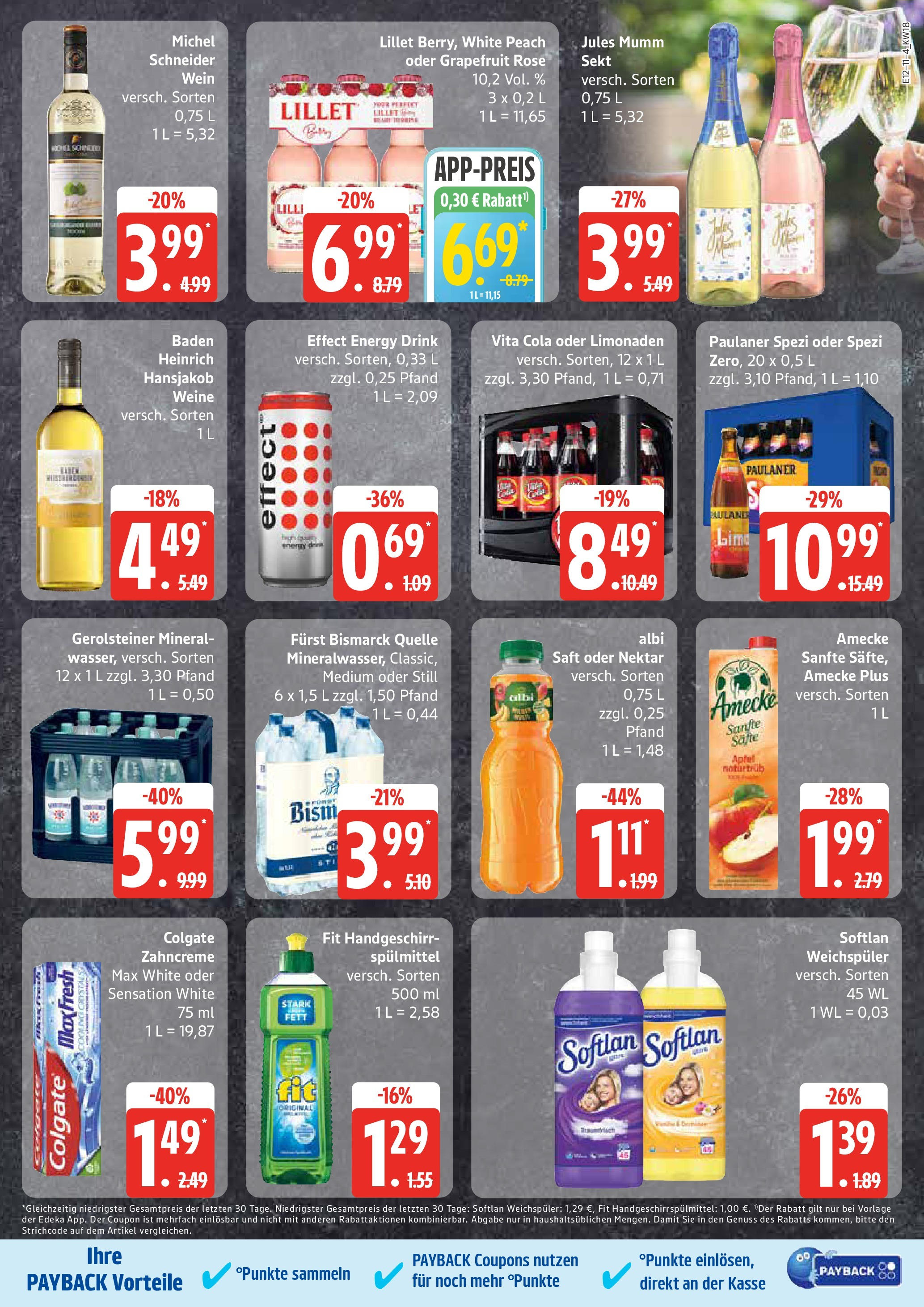 Edeka - EDEKA: Wochenangebote (ab 27.04.2025) » Angebote Online | Seite: 11 | Produkte: Paulaner spezi, Äpfel, Lillet, Vita cola