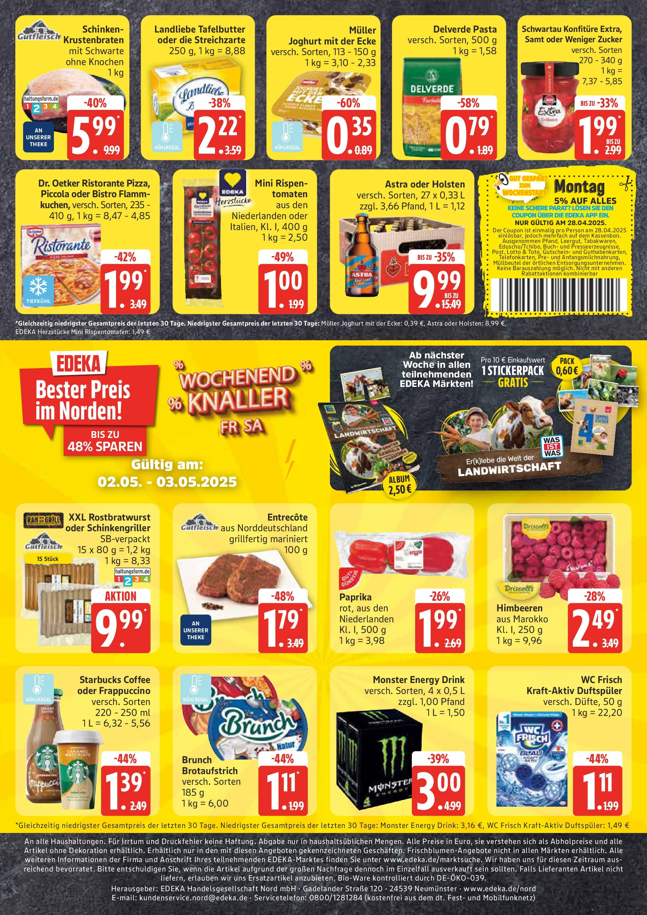 Edeka - EDEKA: Wochenangebote (ab 27.04.2025) » Angebote Online | Seite: 20 | Produkte: Himbeeren, Energy, Tomaten, Entrecote