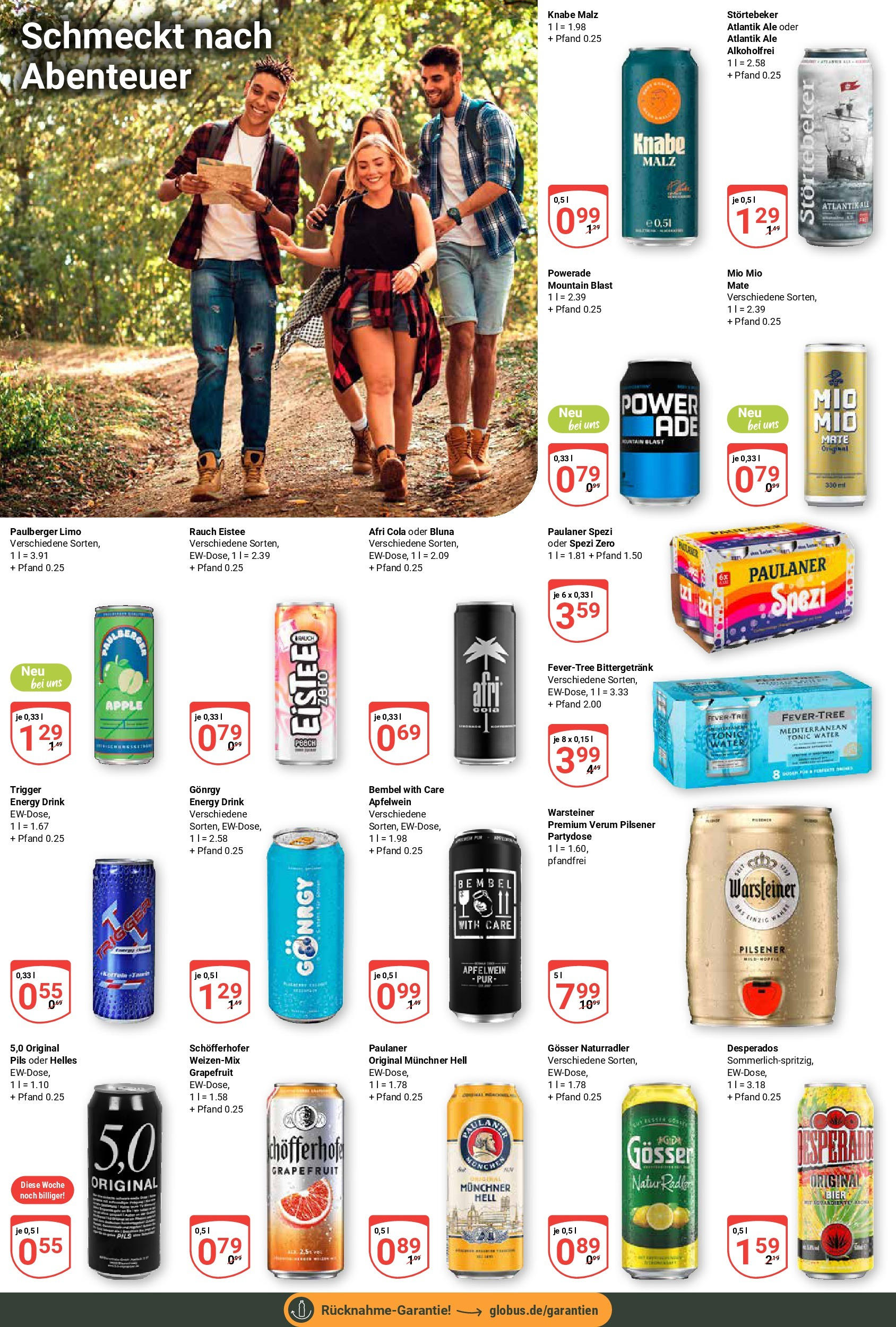Globus - Globus: Wochenangebote (ab 27.04.2025) » Angebote online | Seite: 18 | Produkte: Energy, Bier, Warsteiner, Paulaner