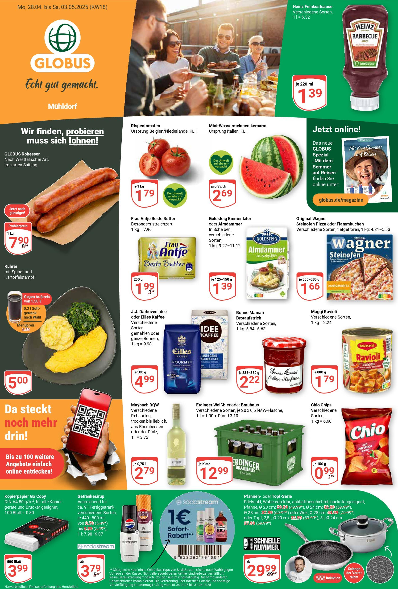 Globus - Globus: Wochenangebote (ab 27.04.2025) » Angebote ab Montag | Seite: 1 | Produkte: Erdinger, Maggi, Chips, Sodastream Globus - Globus: Wochenangebote (ab 27.04.2025) » Angebote online | Seite: 1 | Produkte: Erdinger, Maggi, Chips, Sodastream