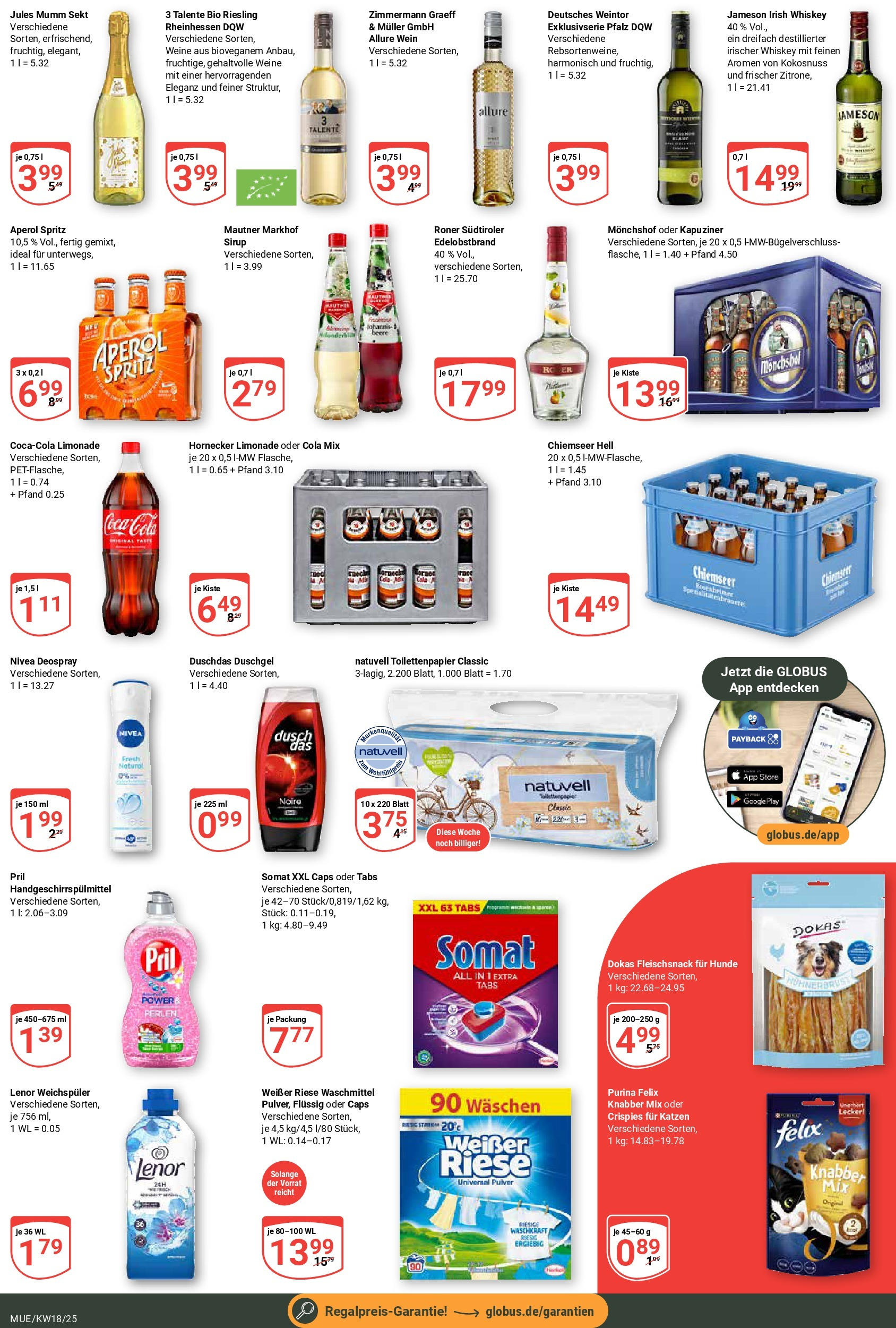 Globus - Globus: Wochenangebote (ab 27.04.2025) » Angebote ab Montag | Seite: 3 | Produkte: Coca cola, Duschgel, Aperol, Wein Globus - Globus: Wochenangebote (ab 27.04.2025) » Angebote online | Seite: 3 | Produkte: Coca cola, Duschgel, Aperol, Wein