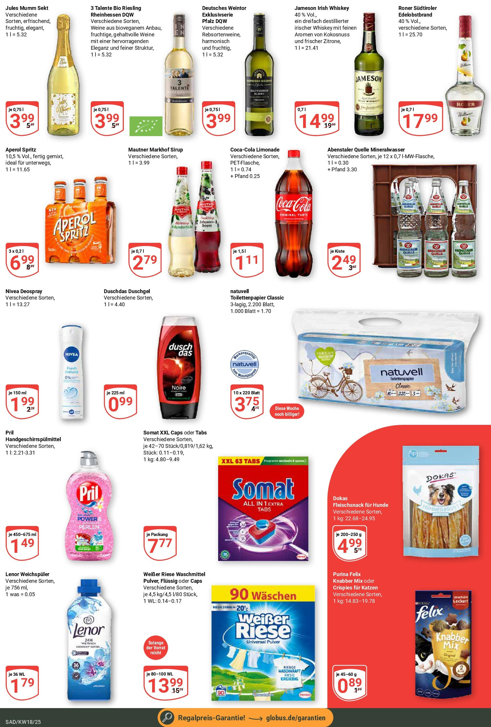 Globus - Globus: Wochenangebote (ab 27.04.2025) » Angebote online | Seite: 3 | Produkte: Lenor, Sekt, Mineralwasser, Deospray
