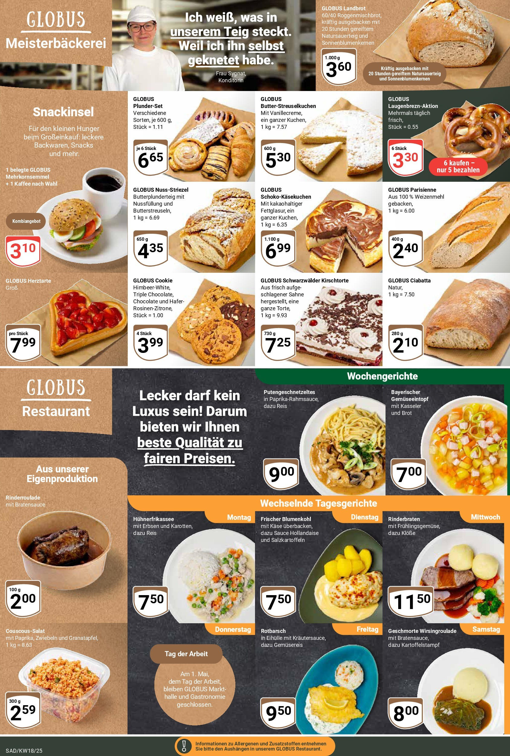 Globus - Globus: Wochenangebote (ab 27.04.2025) » Angebote online | Seite: 5 | Produkte: Käse, Reis, Sahne, Erbsen