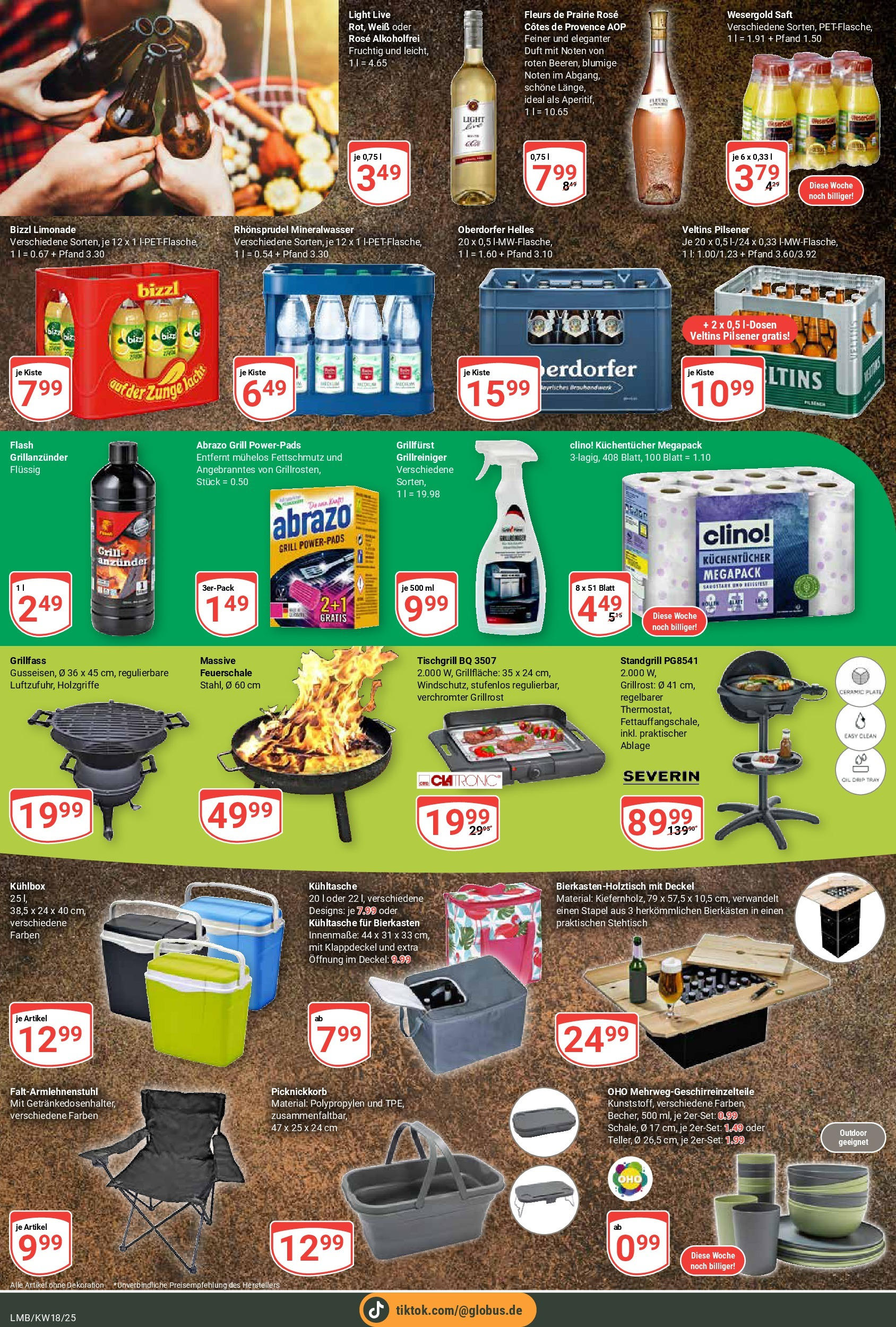Globus - Globus: Wochenangebote (ab 27.04.2025) » Angebote online | Seite: 6 | Produkte: Grill, Limonade, Saft, Rhonsprudel