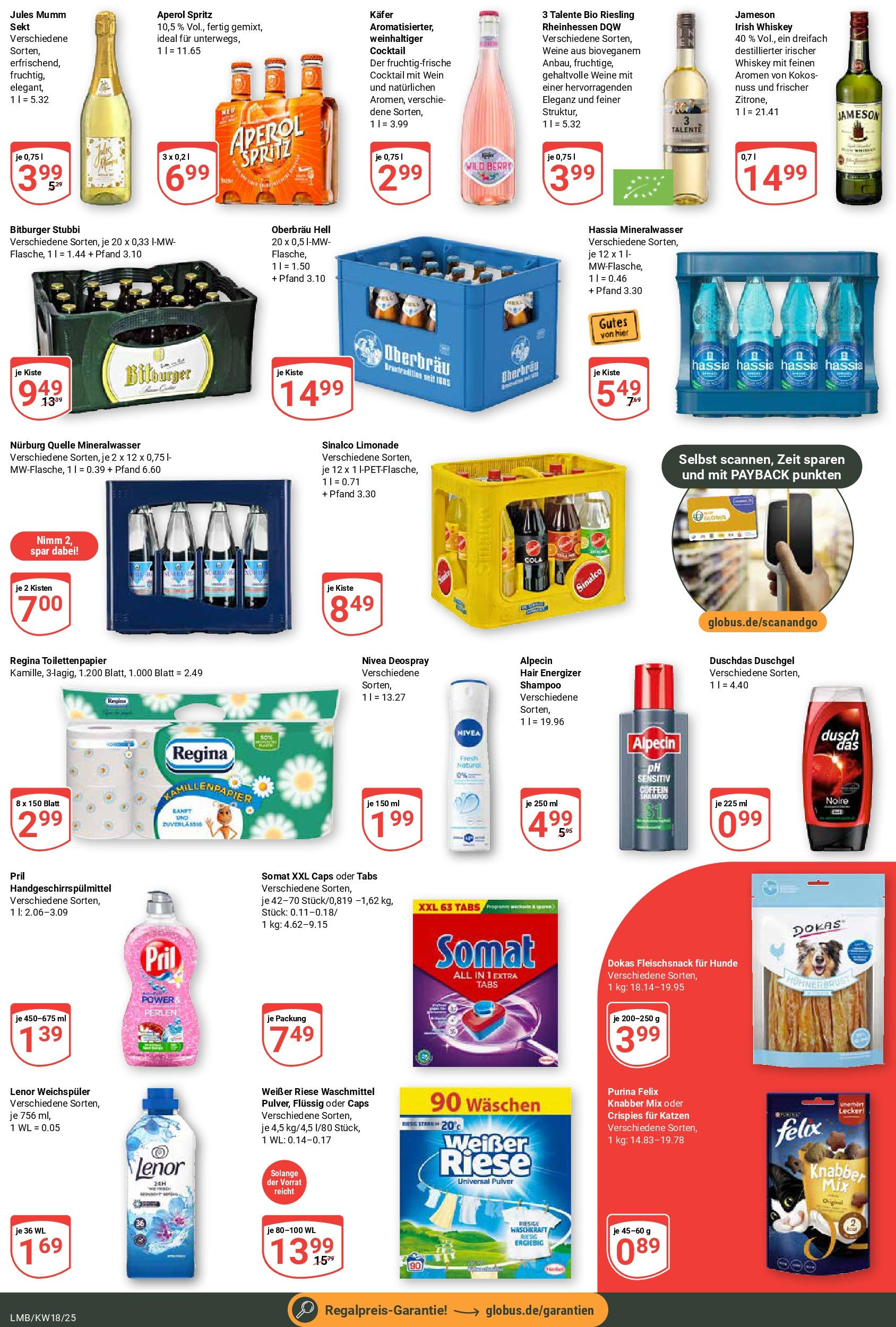 Globus - Globus: Wochenangebote (ab 27.04.2025) » Angebote online | Seite: 9 | Produkte: Sinalco, Bitburger, Mineralwasser, Aperol