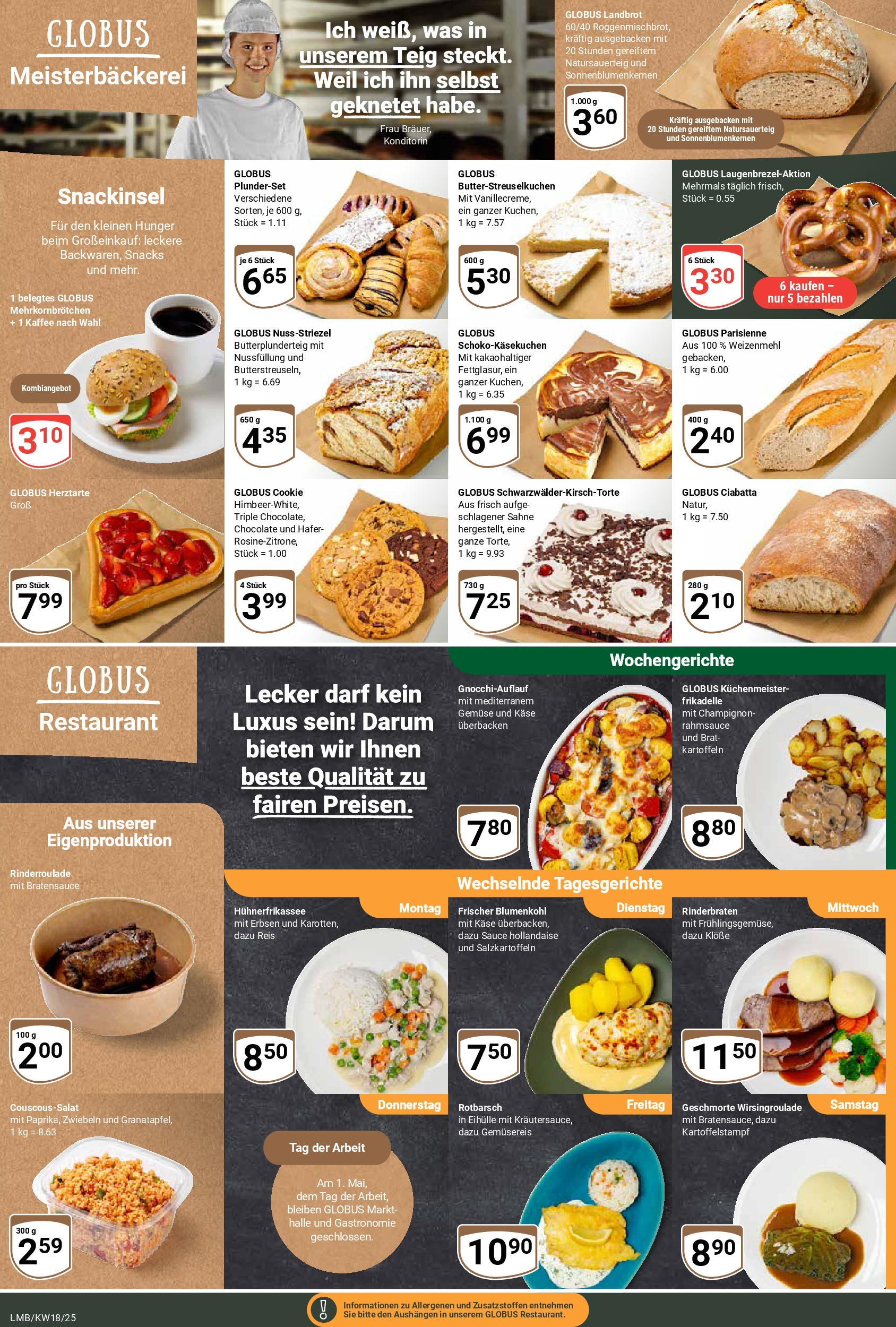Globus - Globus: Wochenangebote (ab 27.04.2025) » Angebote online | Seite: 11 | Produkte: Rinderbraten, Kaffee, Gemüse, Sahne