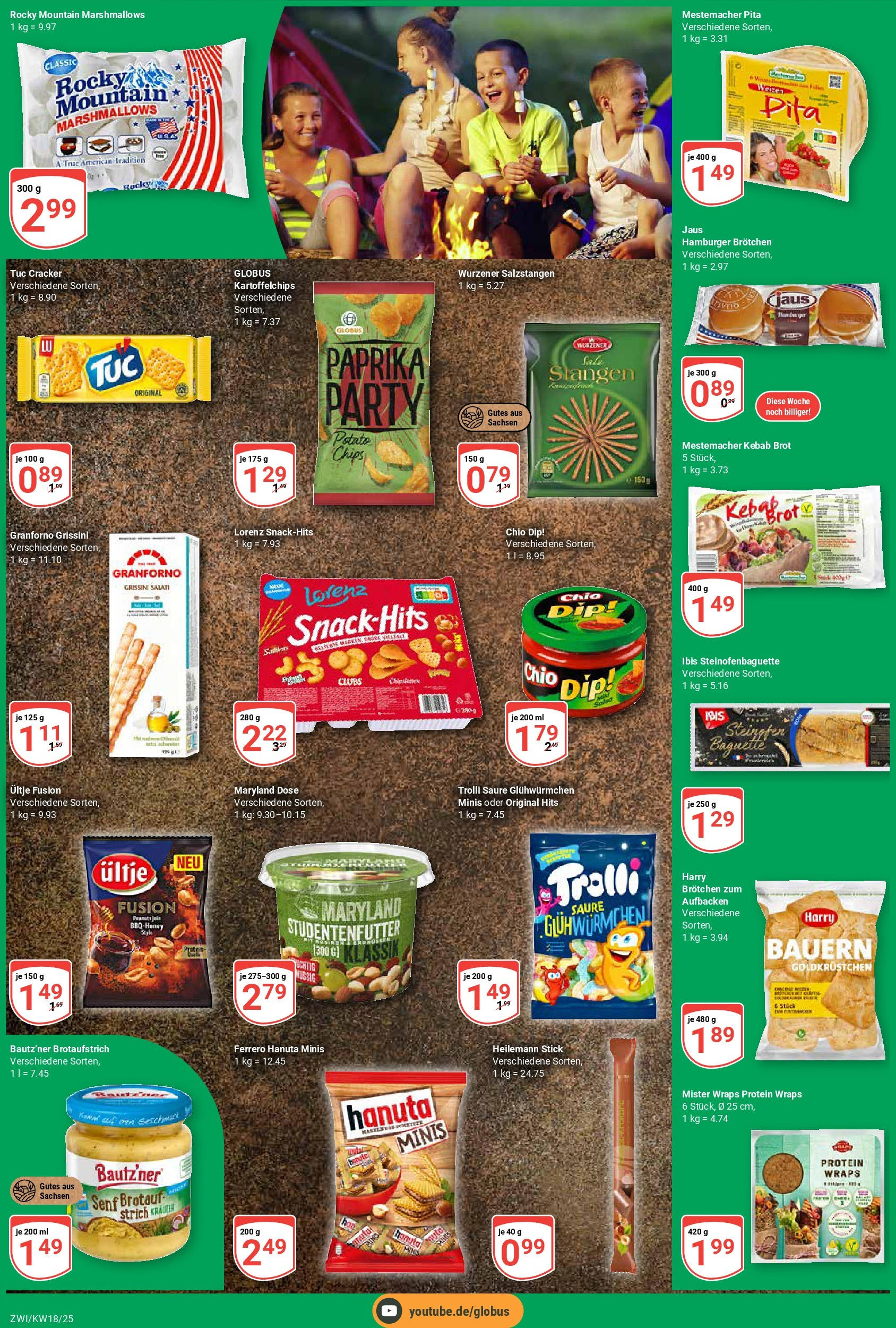 Globus - Globus: Wochenangebote (ab 27.04.2025) » Angebote online | Seite: 3 | Produkte: Baguette, Paprika, Brot, Chips