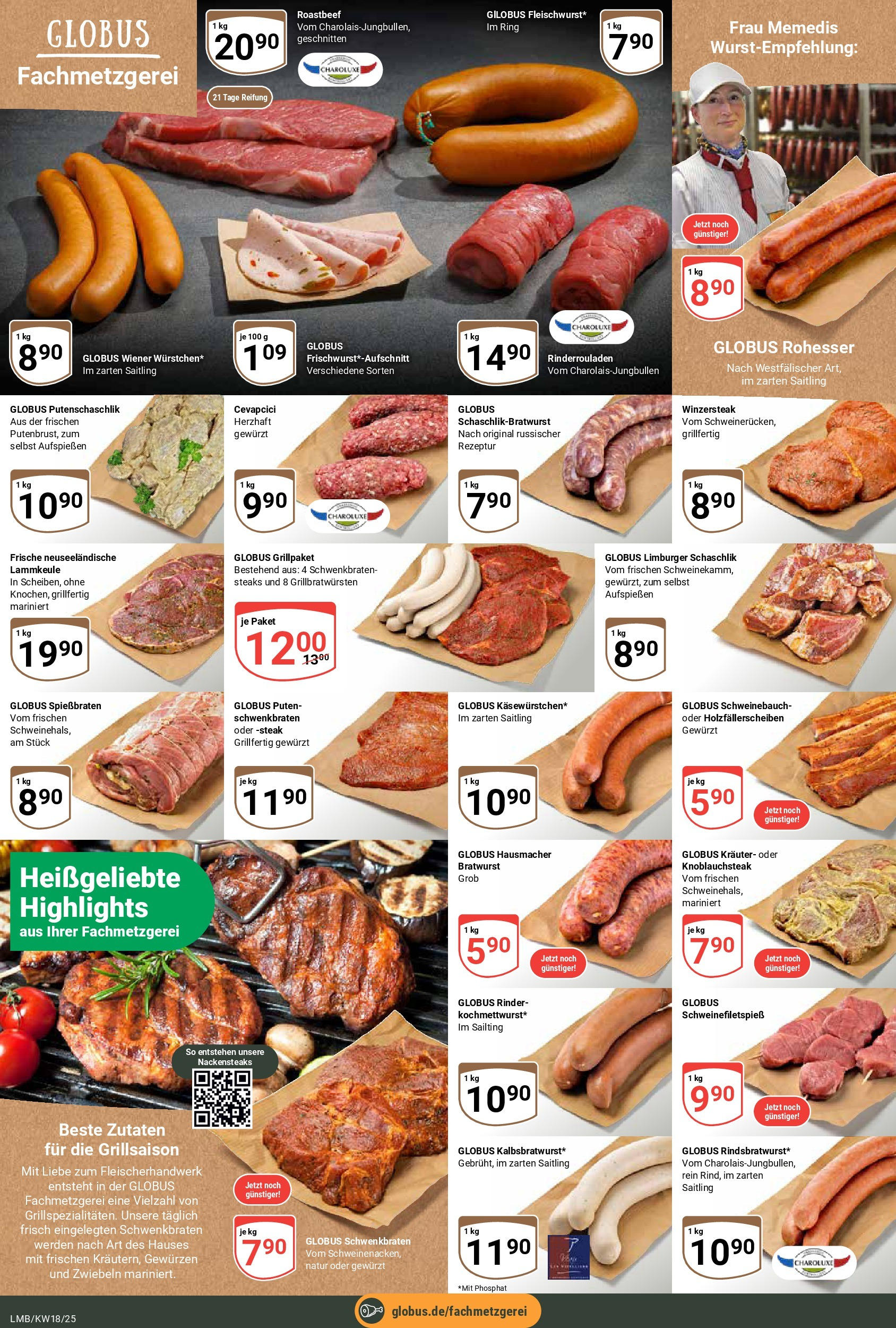 Globus - Globus: Wochenangebote (ab 27.04.2025) » Angebote online | Seite: 12 | Produkte: Nackensteaks, Schweinebauch, Bratwurst, Cevapcici