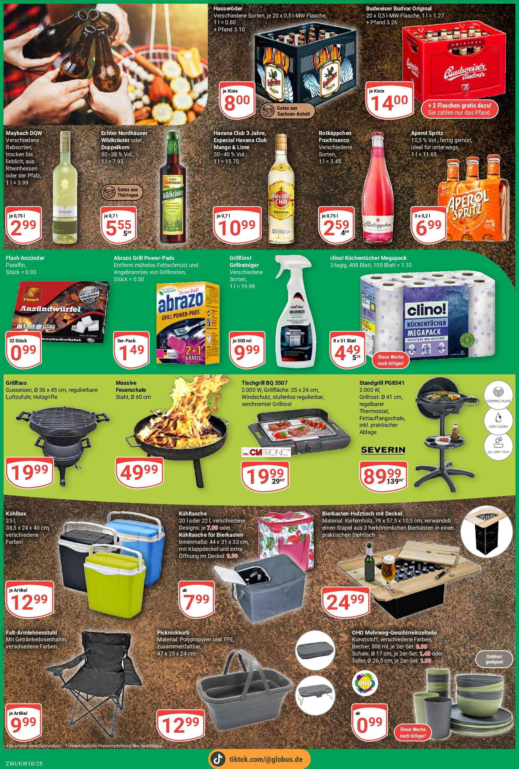 Globus - Globus: Wochenangebote (ab 27.04.2025) » Angebote online | Seite: 5 | Produkte: Havana club, Budweiser, Aperol, Hasseröder
