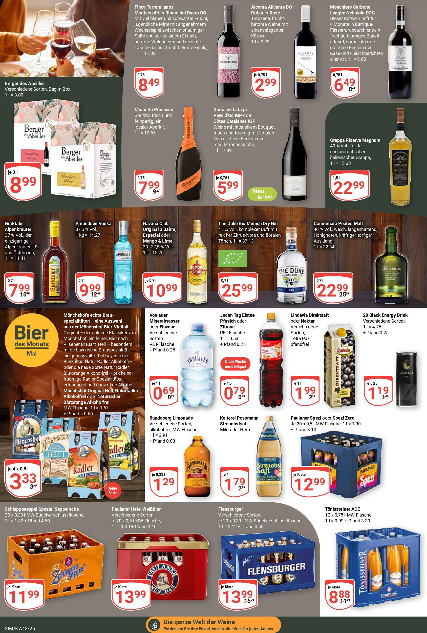 Globus - Globus: Wochenangebote (ab 27.04.2025) » Angebote ab Montag | Seite: 18 | Produkte: Havana club, Monchshof, Saft, Vodka Globus - Globus: Wochenangebote (ab 27.04.2025) » Angebote online | Seite: 18 | Produkte: Havana club, Monchshof, Saft, Vodka