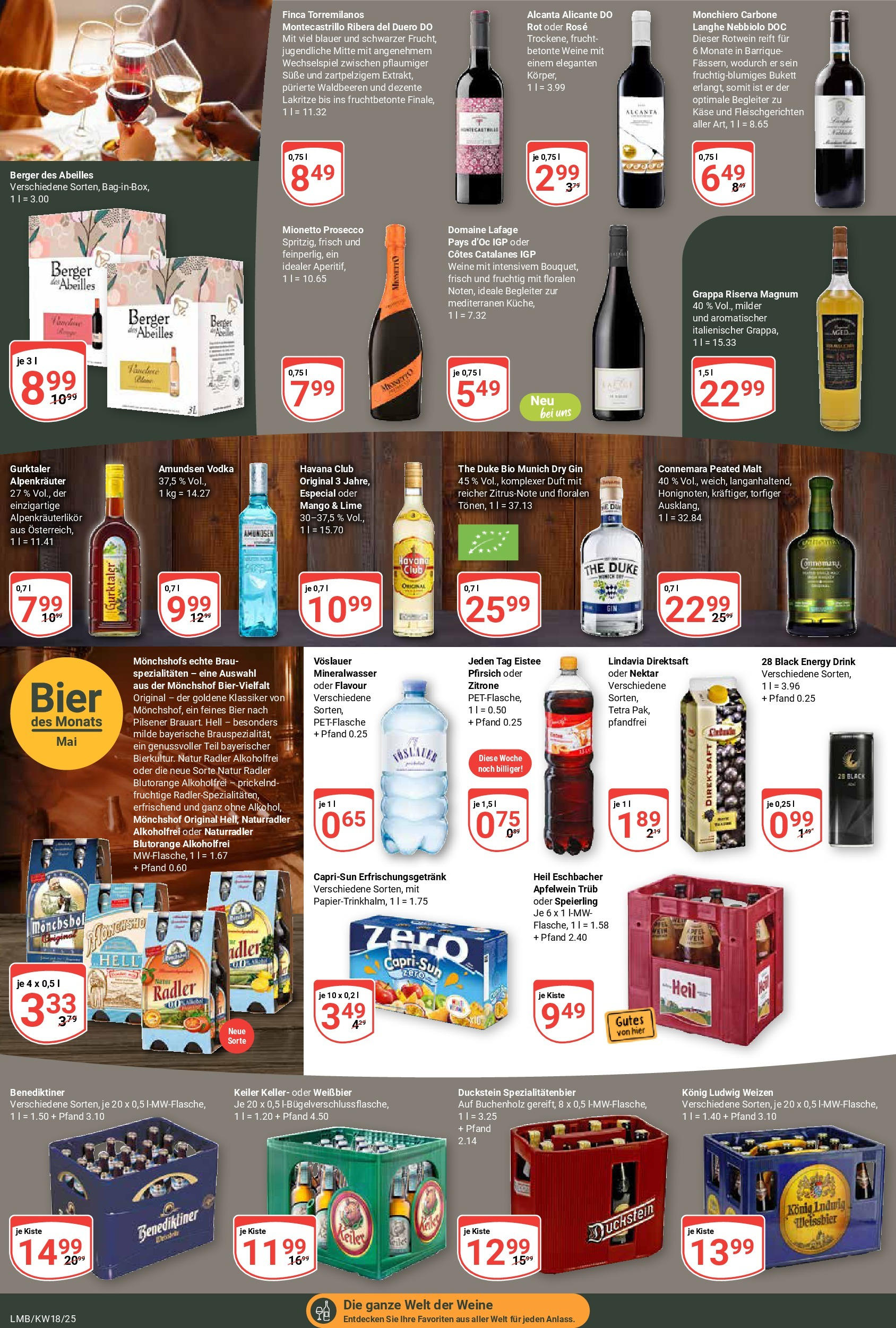 Globus - Globus: Wochenangebote (ab 27.04.2025) » Angebote online | Seite: 19 | Produkte: Monchshof, Mineralwasser, Prosecco, Zitrone
