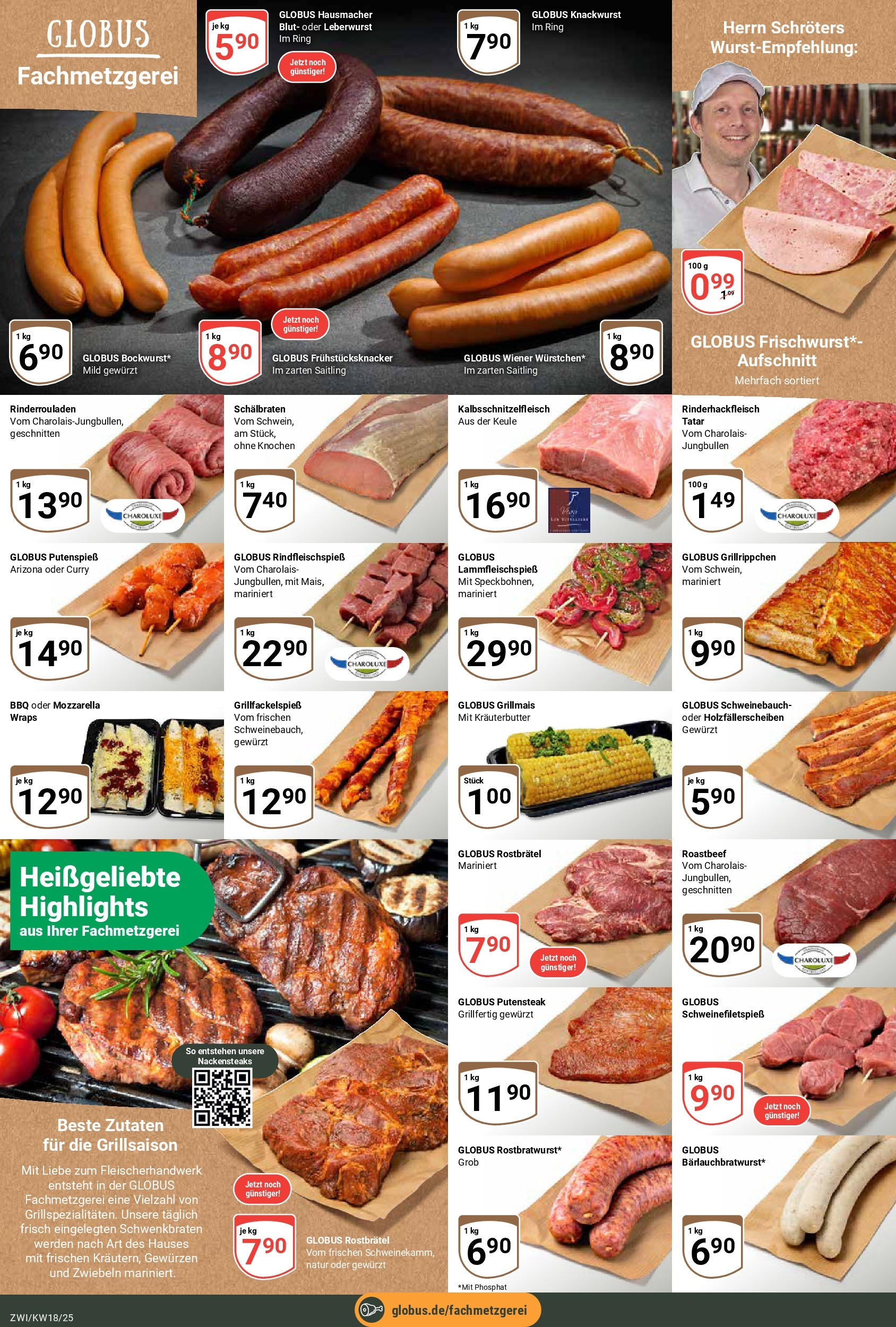 Globus - Globus: Wochenangebote (ab 27.04.2025) » Angebote online | Seite: 12 | Produkte: Nackensteaks, Mozzarella, Kräuterbutter, Steak