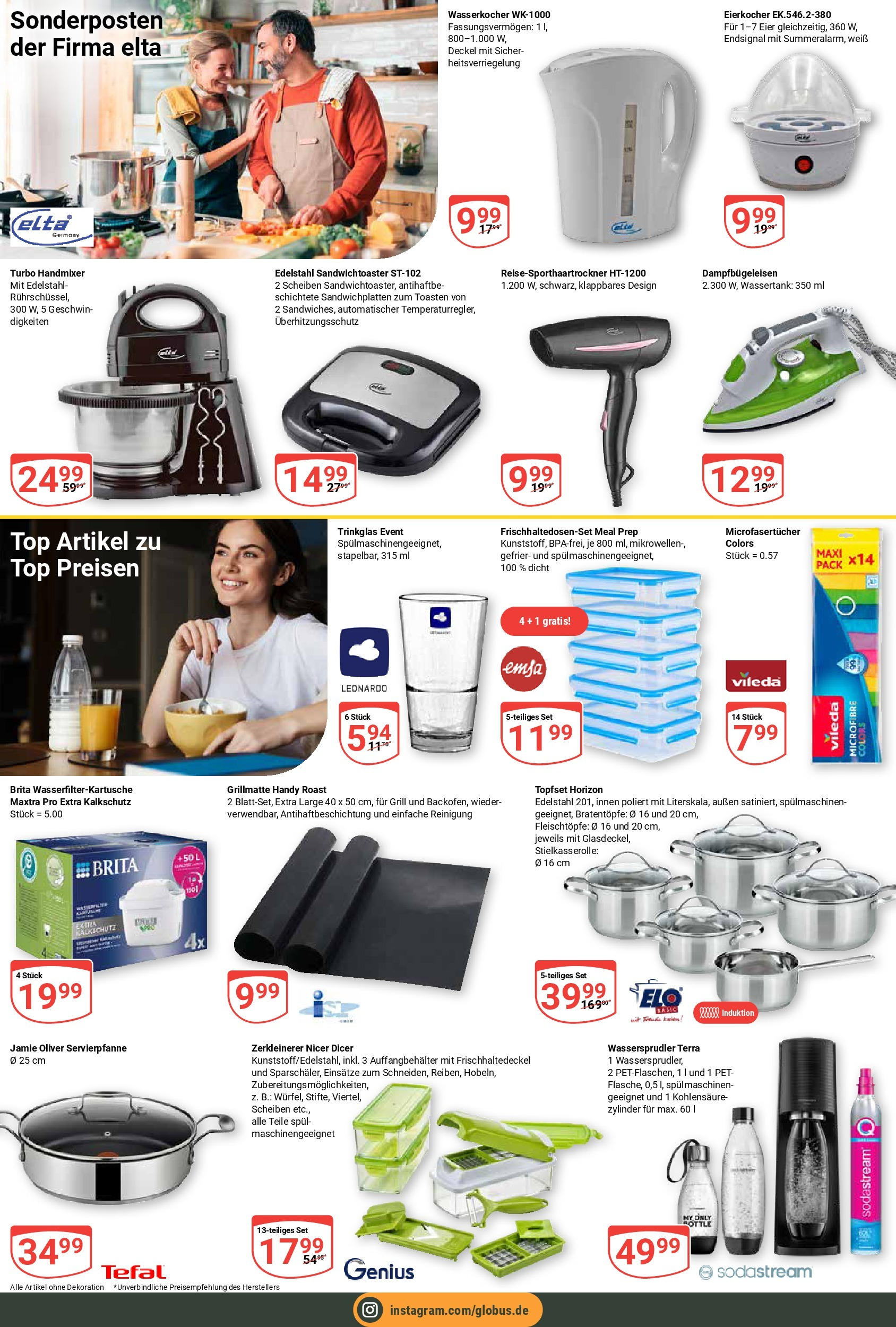Globus - Globus: Wochenangebote (ab 27.04.2025) » Angebote online | Seite: 30 | Produkte: Mixer, Toaster, Handmixer, Sodastream