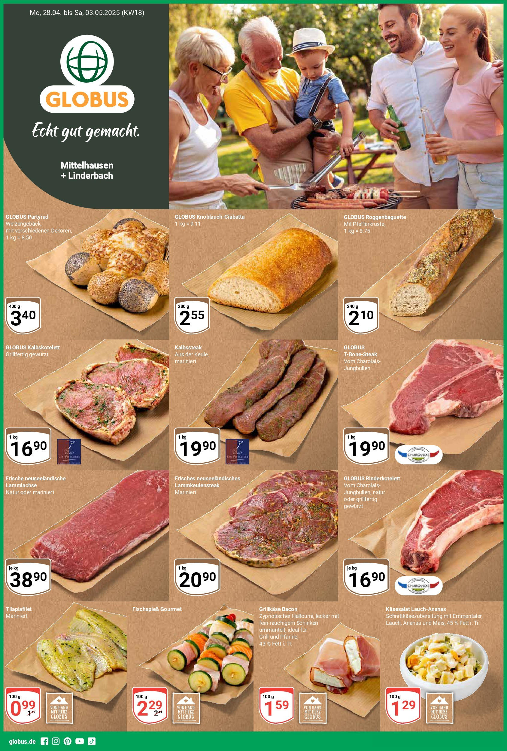 Globus - Globus: Wochenangebote (ab 27.04.2025) » Angebote online | Seite: 1 | Produkte: Grill, Ananas, Schinken, Steak