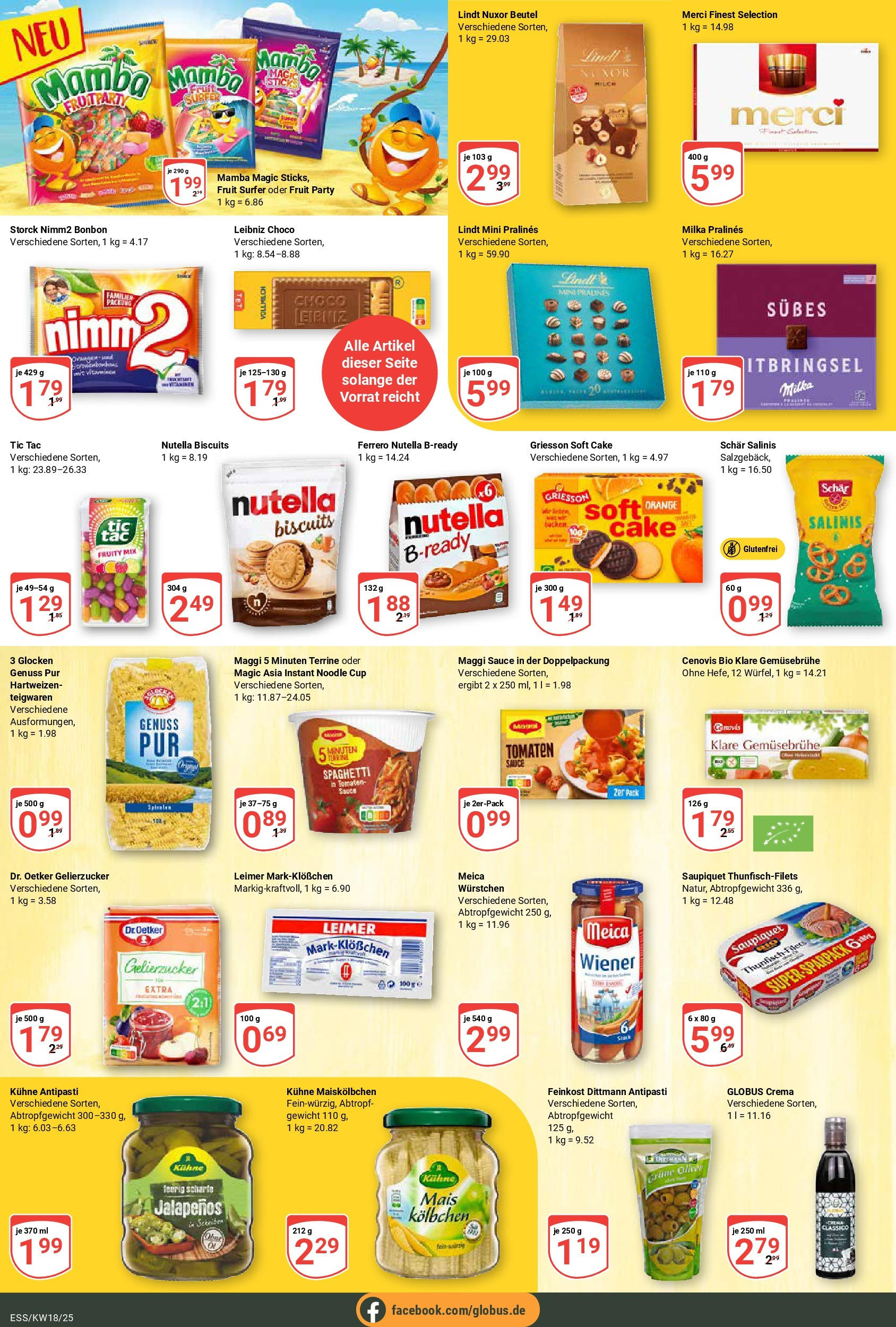 Globus - Essen (ab 28.04.2025) » Angebote online | Seite: 9 | Produkte: Merci, Milch, Tomaten, Milka