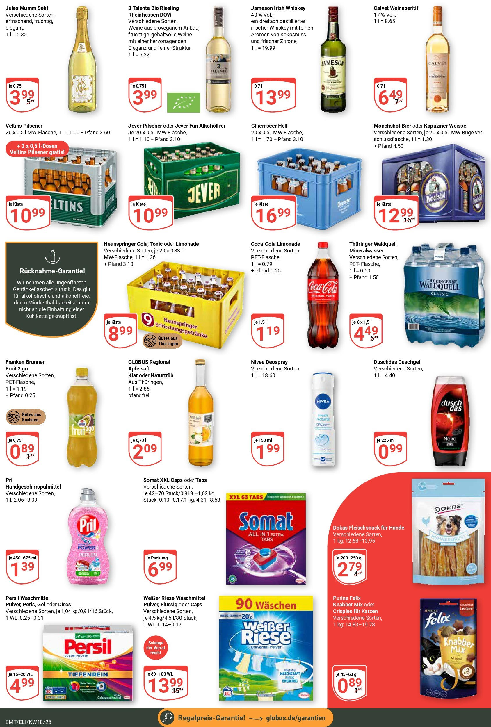 Globus - Globus: Wochenangebote (ab 27.04.2025) » Angebote online | Seite: 9 | Produkte: Mumm sekt, Bier, Duschgel, Jever