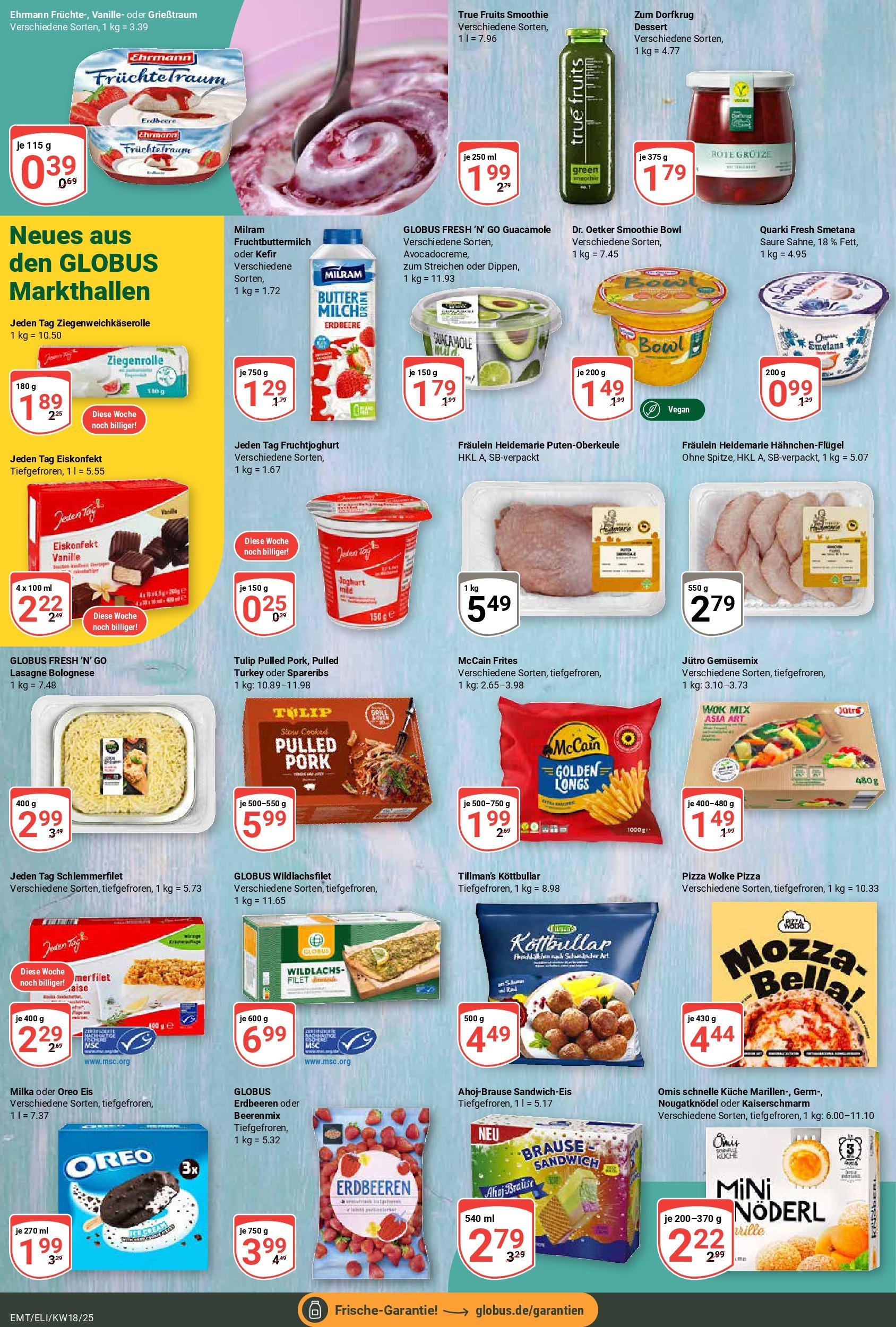 Globus - Globus: Wochenangebote (ab 27.04.2025) » Angebote online | Seite: 15 | Produkte: Fruchtjoghurt, Milram, Wok, Eis