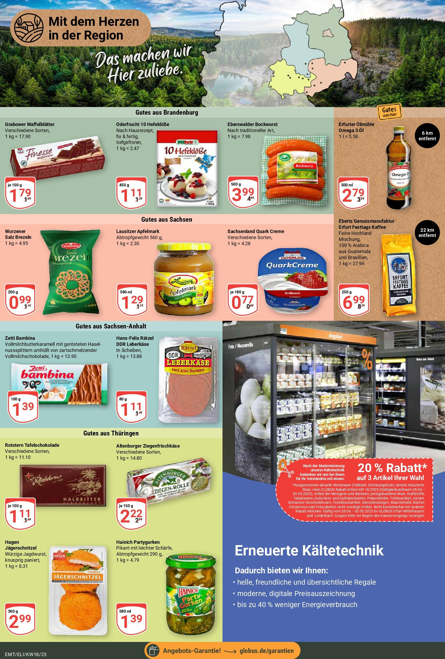 Globus - Globus: Wochenangebote (ab 27.04.2025) » Angebote online | Seite: 20 | Produkte: Bockwurst, Quark, Feta, Apple