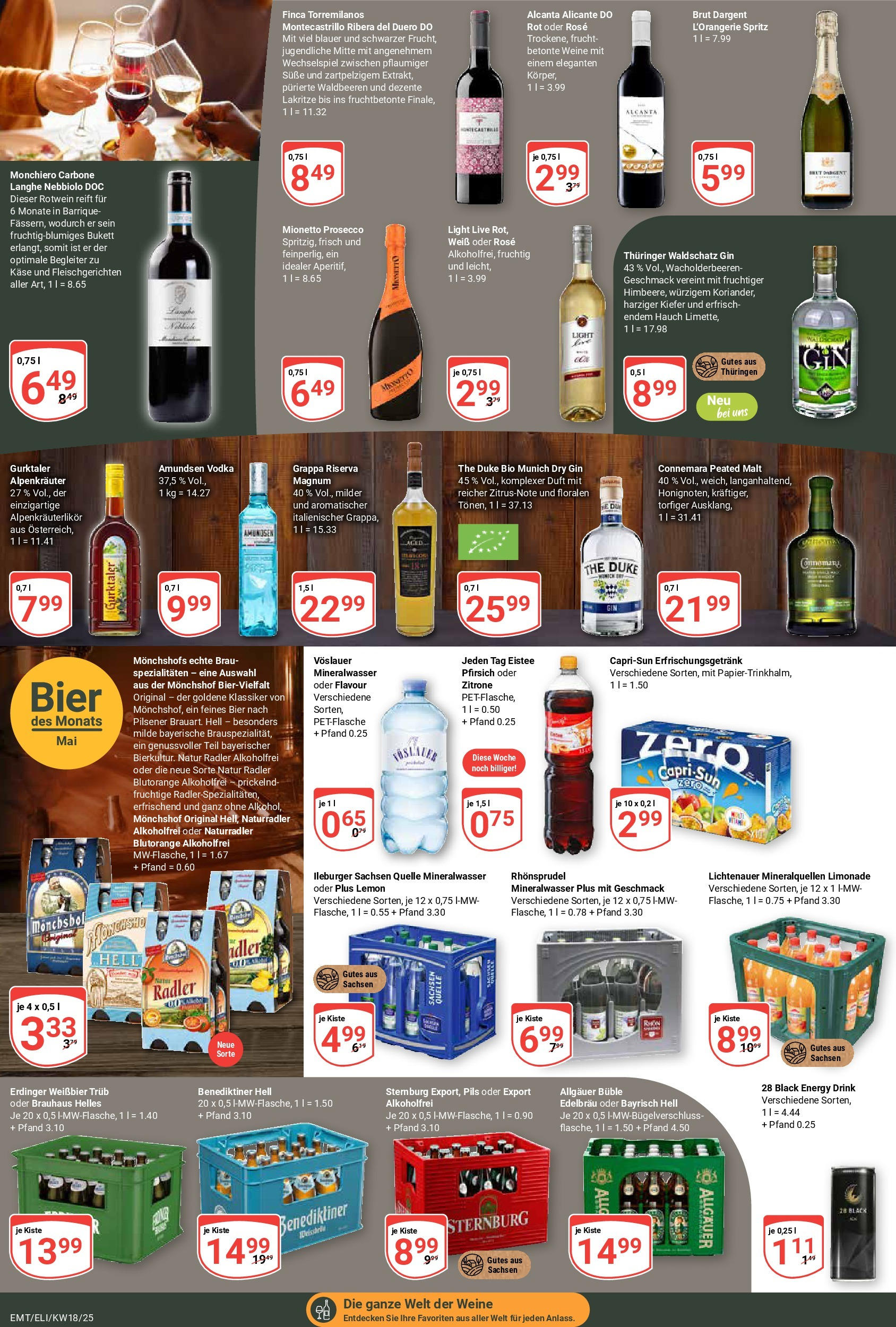 Globus - Globus: Wochenangebote (ab 27.04.2025) » Angebote online | Seite: 21 | Produkte: Benediktiner hell, Prosecco, Zitrone, Vodka