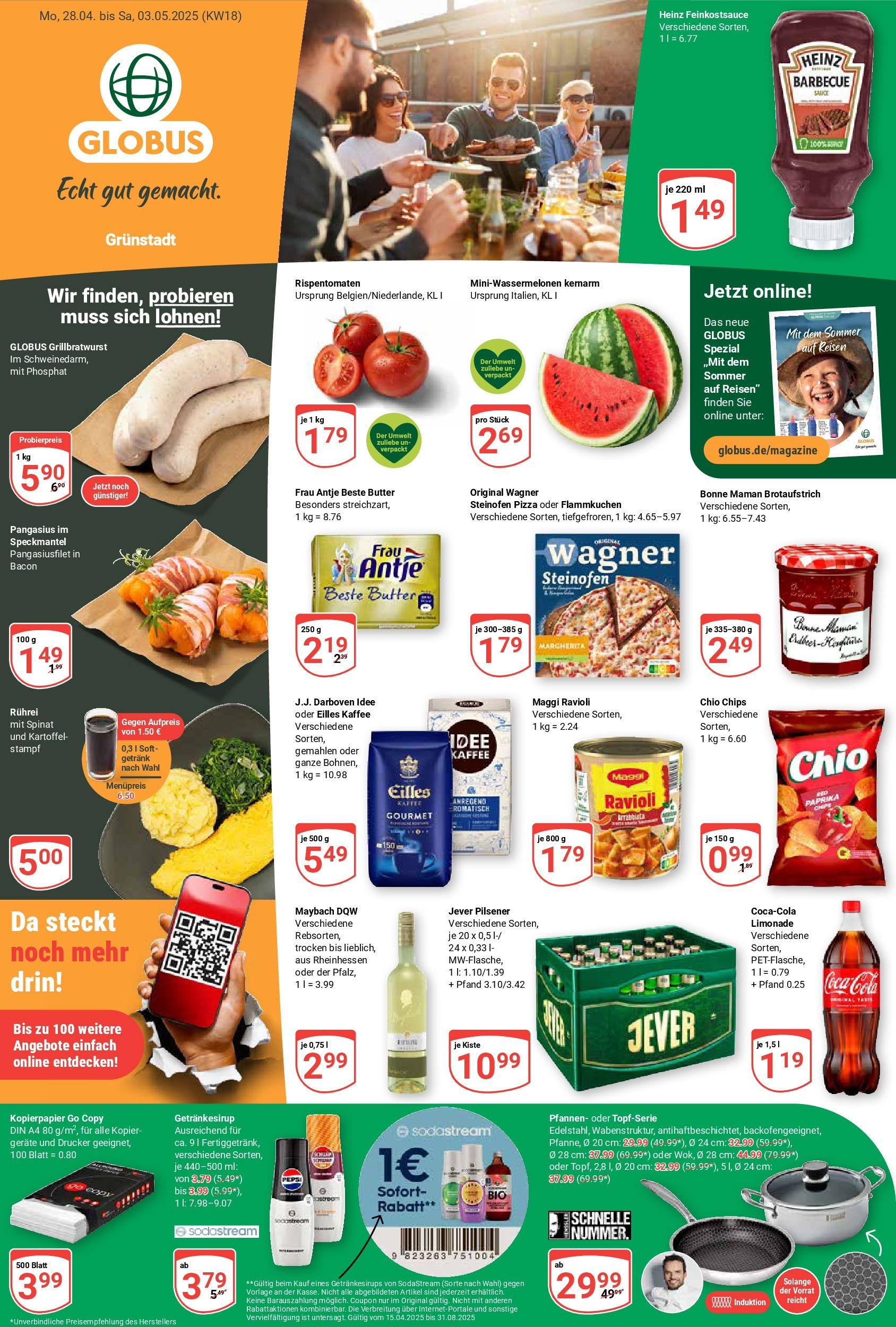 Globus - Globus: Wochenangebote (ab 27.04.2025) » Angebote ab Montag | Seite: 1 | Produkte: Kaffee, Bonne maman, Drucker, Sodastream Globus - Globus: Wochenangebote (ab 27.04.2025) » Angebote online | Seite: 1 | Produkte: Kaffee, Bonne maman, Drucker, Sodastream