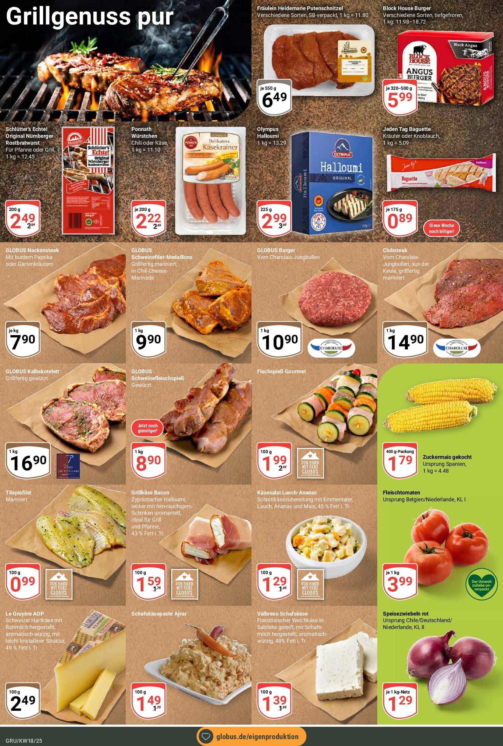 Globus - Globus: Wochenangebote (ab 27.04.2025) » Angebote ab Montag | Seite: 2 | Produkte: Baguette, Putenschnitzel, Steak, Schafskase Globus - Globus: Wochenangebote (ab 27.04.2025) » Angebote online | Seite: 2 | Produkte: Baguette, Putenschnitzel, Steak, Schafskase